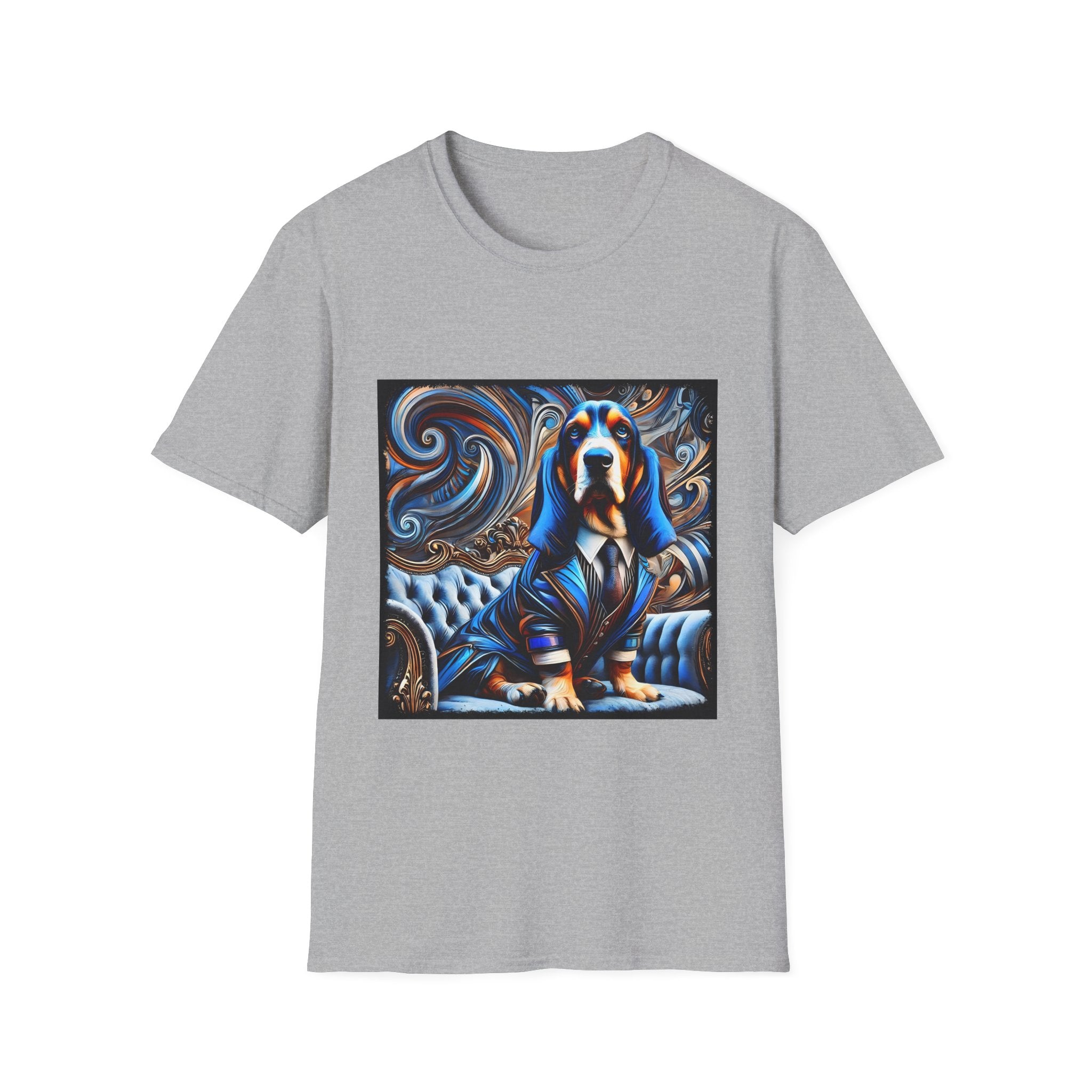 Basset Hound Bold Blue Feels | Unisex Dog T-Shirt
