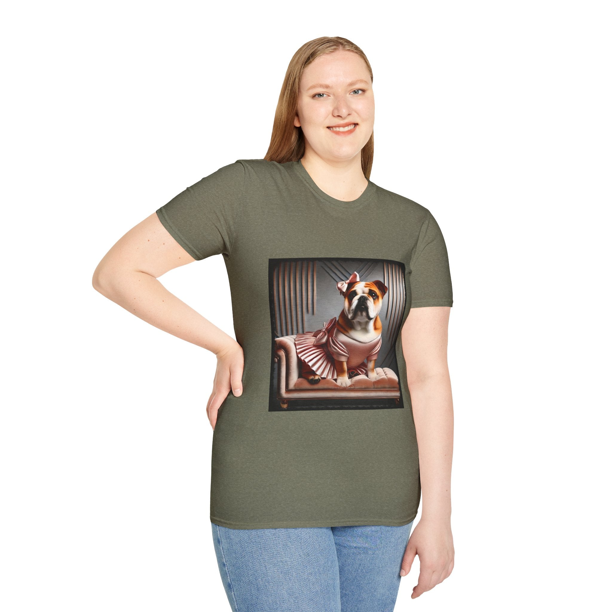 Bulldog Iconic Peach | Unisex Dog T-Shirt
