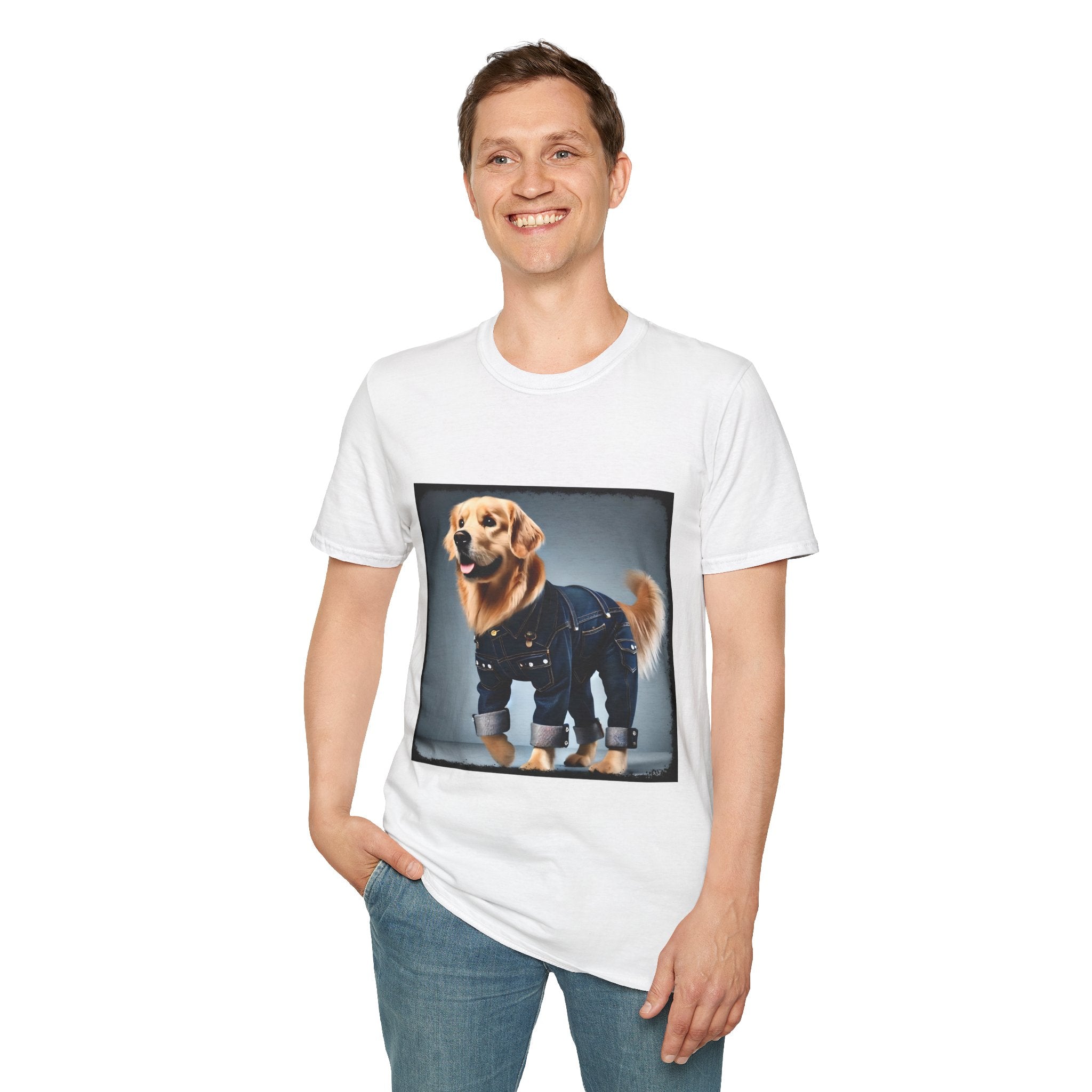 Golden Retriever Denim Diva | Unisex Dog T-Shirt