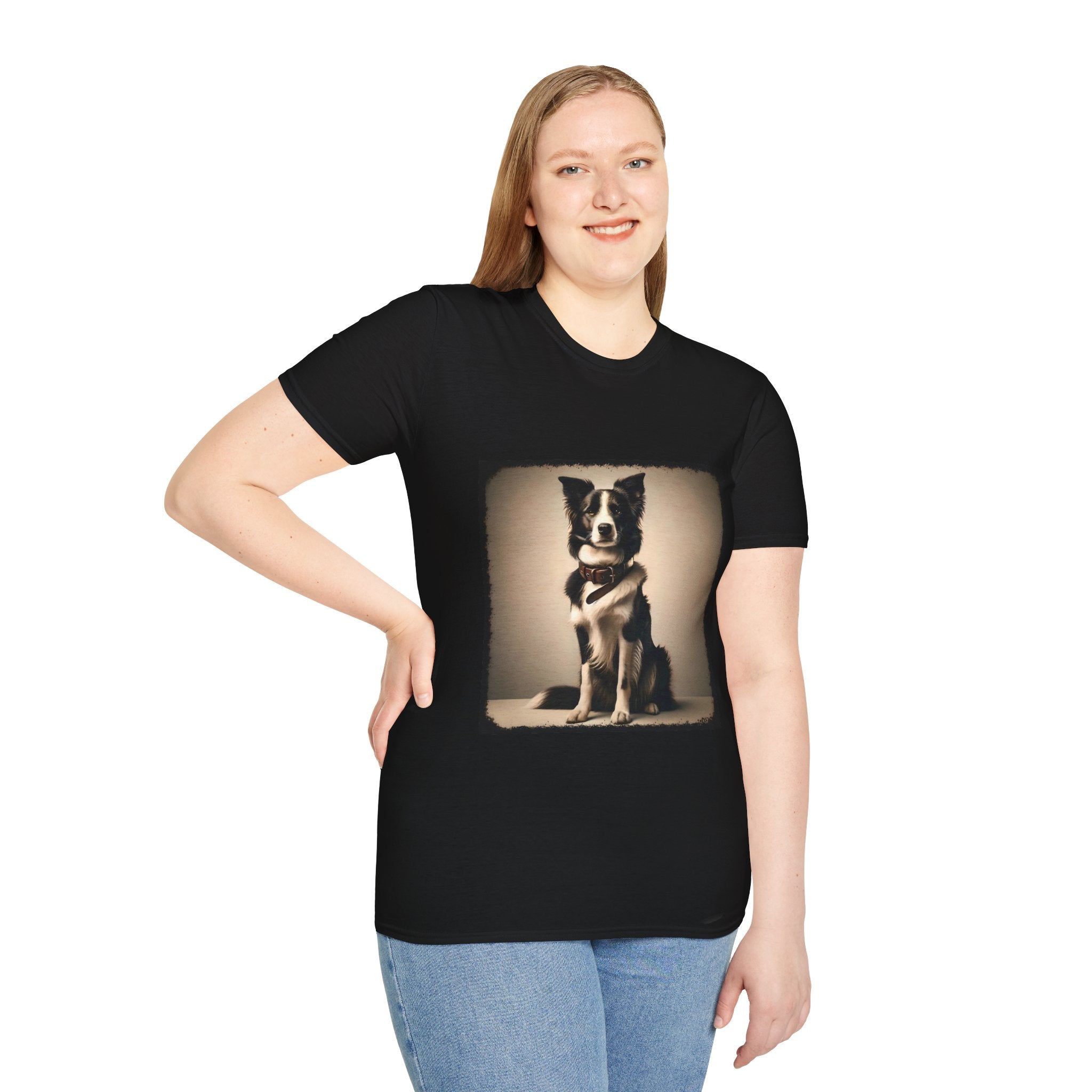 Border Collie Composed Charm | Unisex Dog T-Shirt
