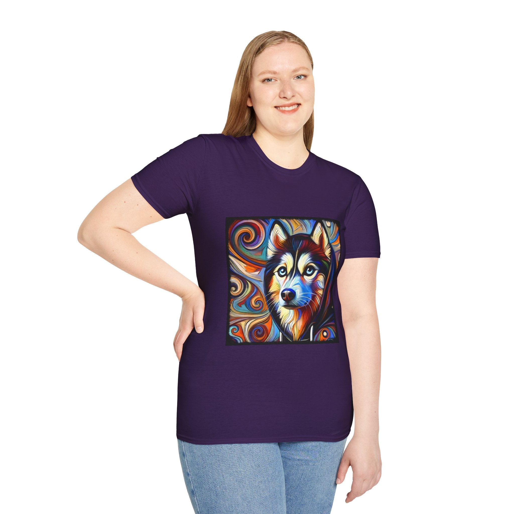 Siberian Husky Relaxed Swirl | Unisex Dog T-Shirt