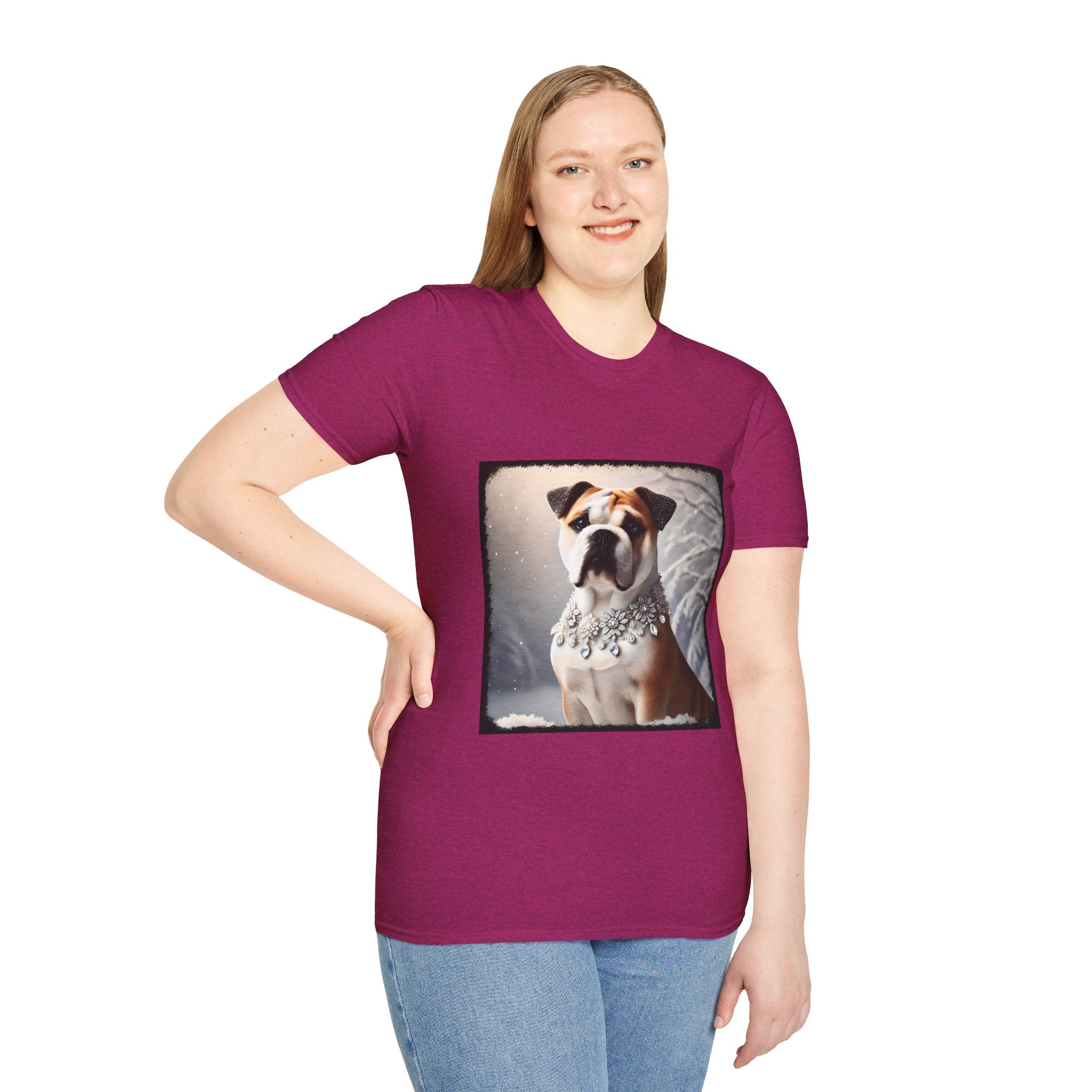 Bulldog Snow Princess Classic | Unisex Dog T-Shirt