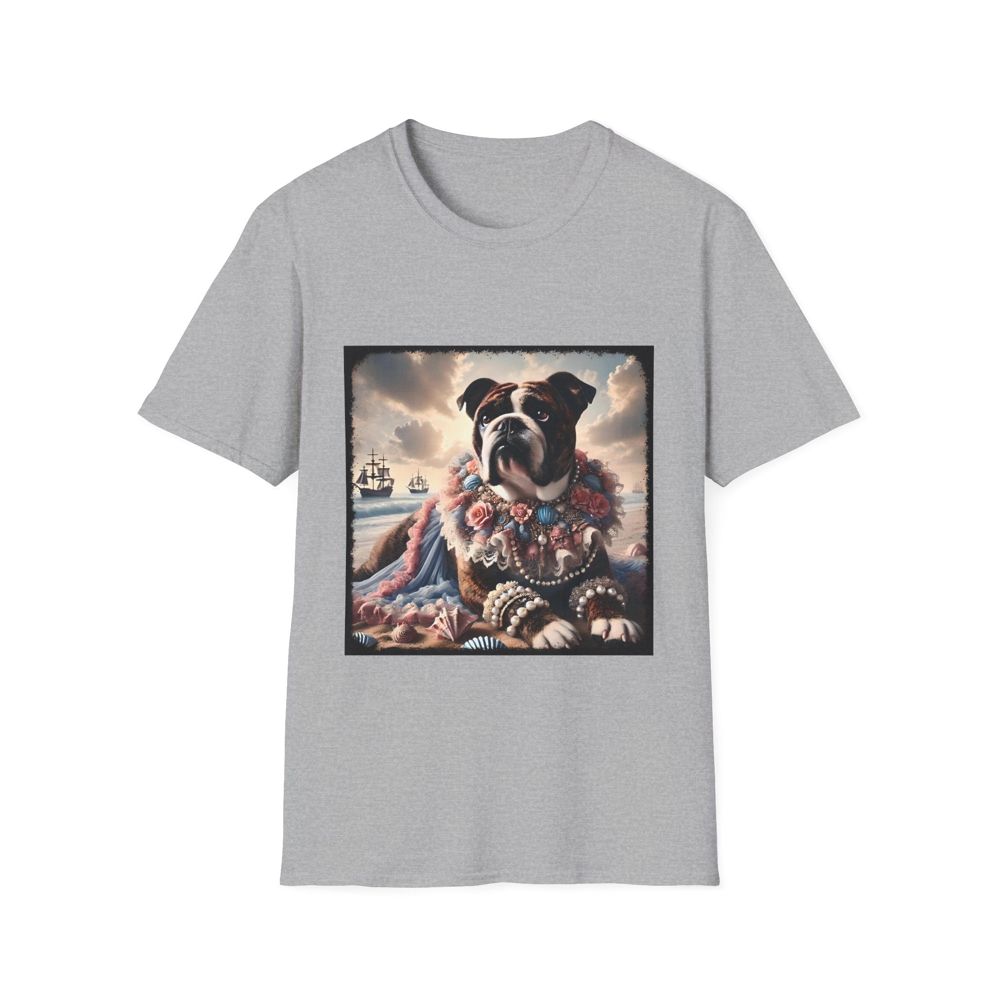 Bulldog Seashell Siren | Unisex Dog T-Shirt