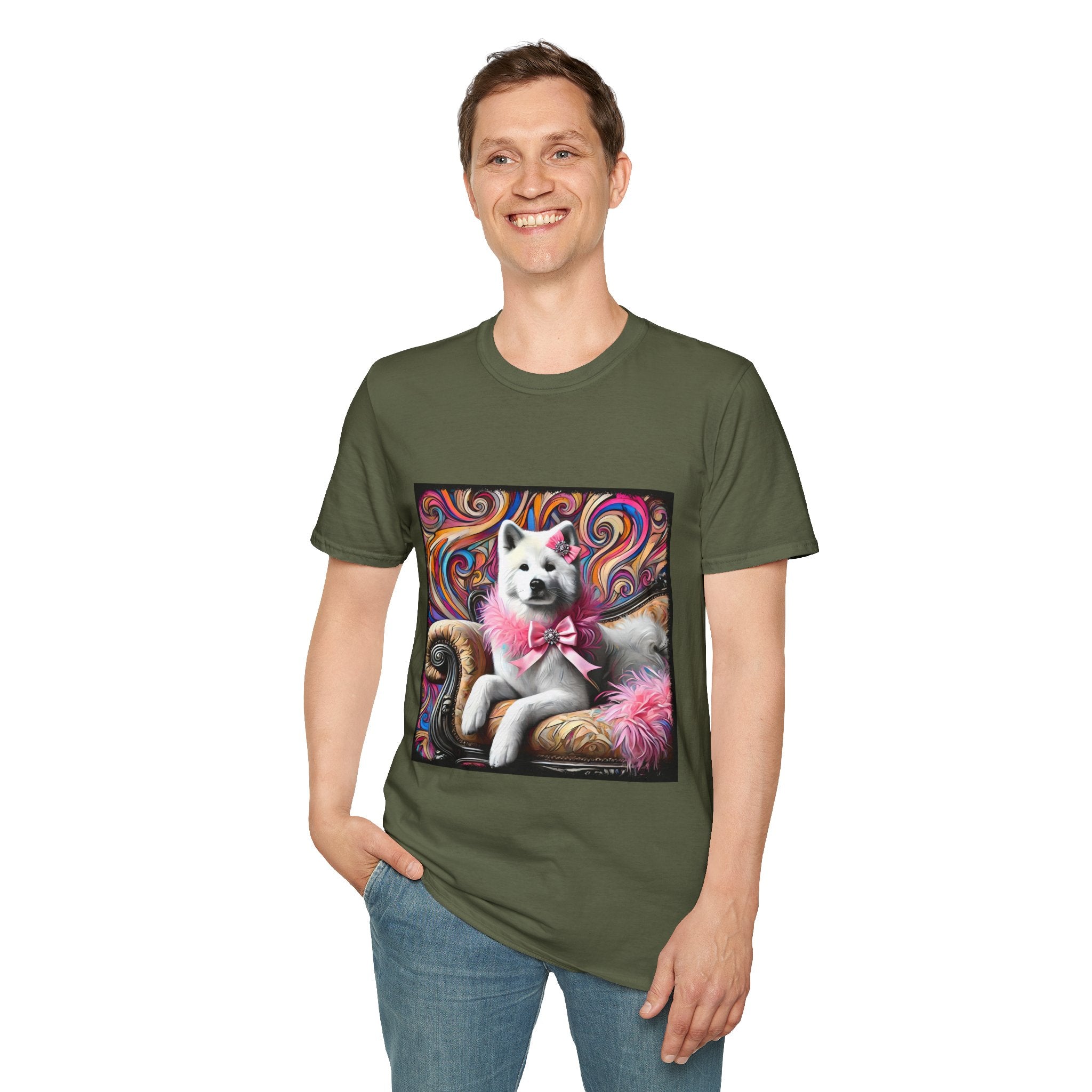 Akita Pink Sass Swirl | Unisex Dog T-Shirt