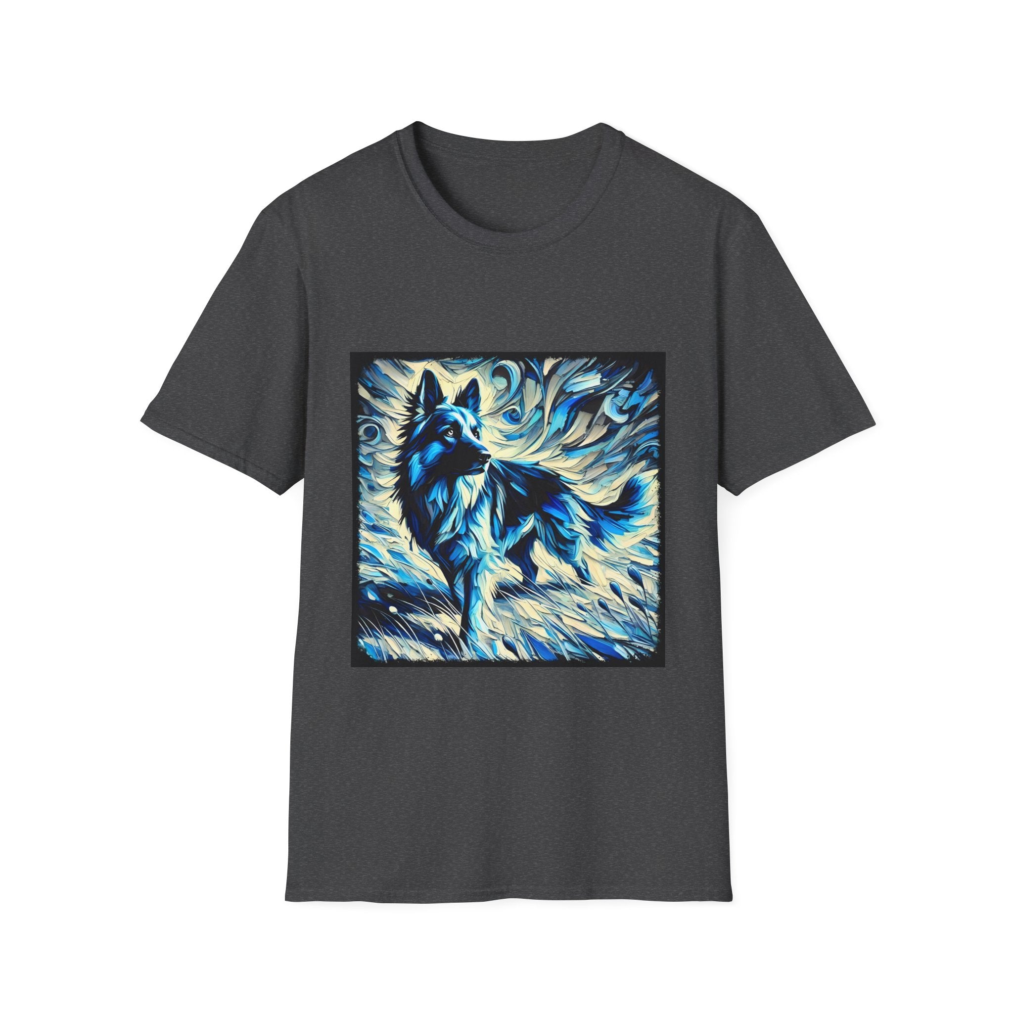 German Shepherd Blue Winter Swirl | Unisex Dog T-Shirt