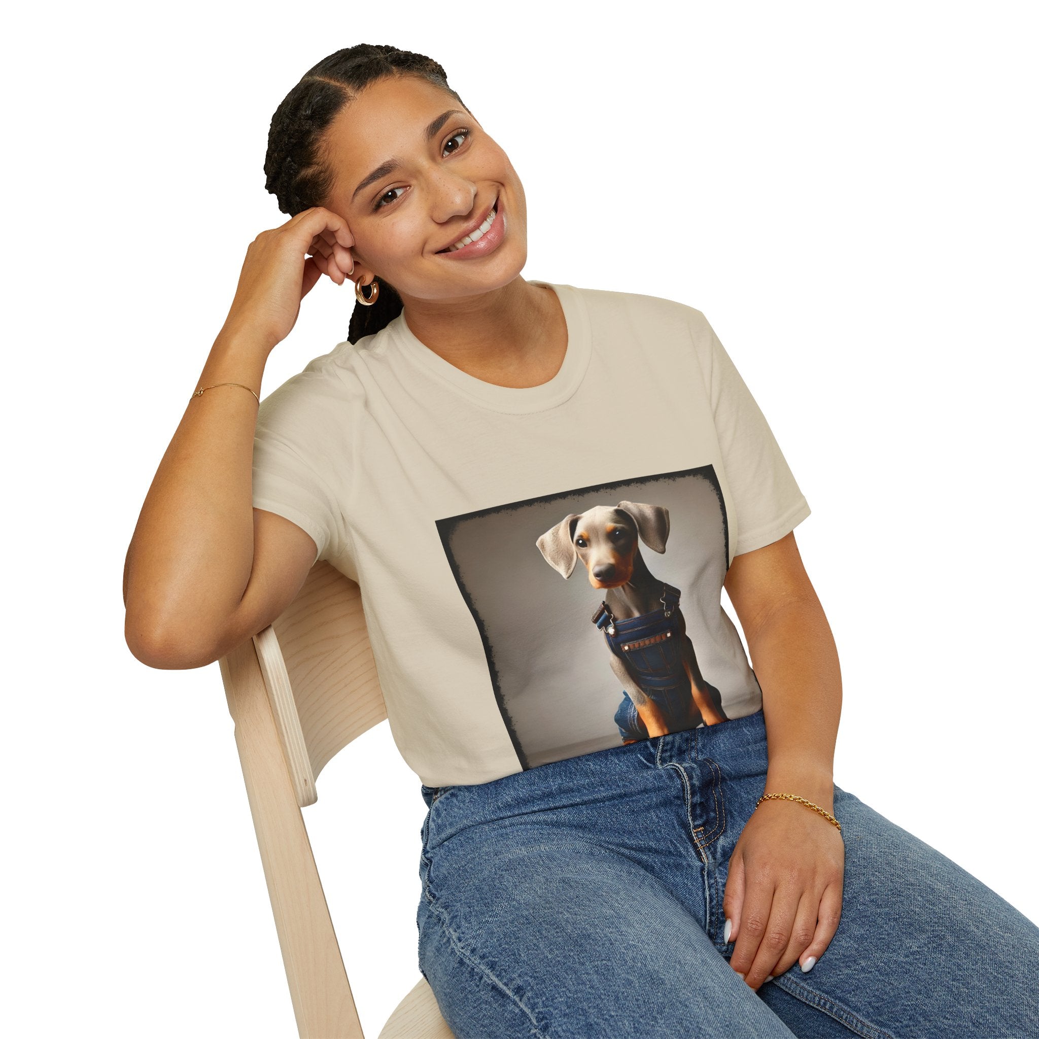 Doberman Pinscher Denim Dawg | Unisex Dog T-Shirt