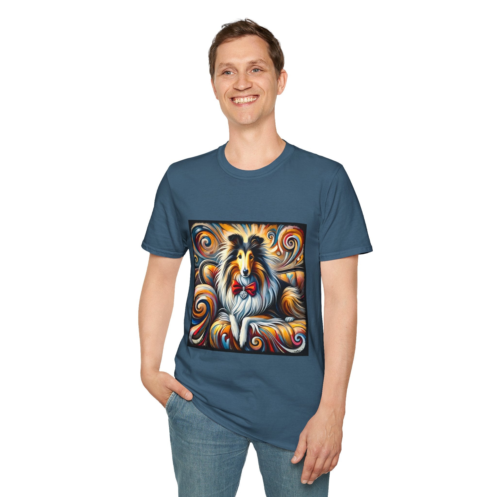 Collie Bold Swirl | Unisex Dog T-Shirt