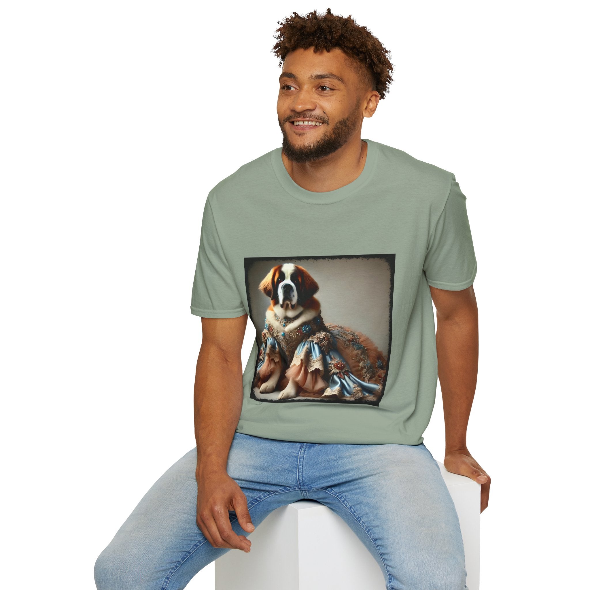 Saint Bernard Pawsh Portrait | Unisex Dog T-Shirt