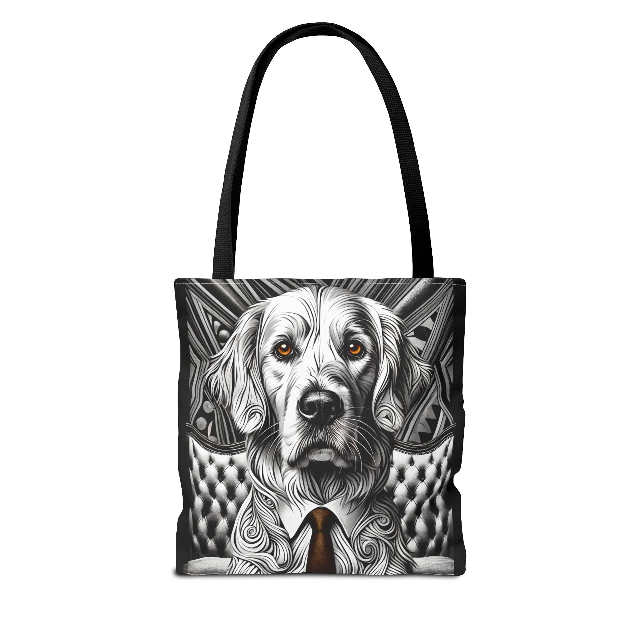 Golden Retriever B&W Bold Eyes | Dog Themed Tote Bag