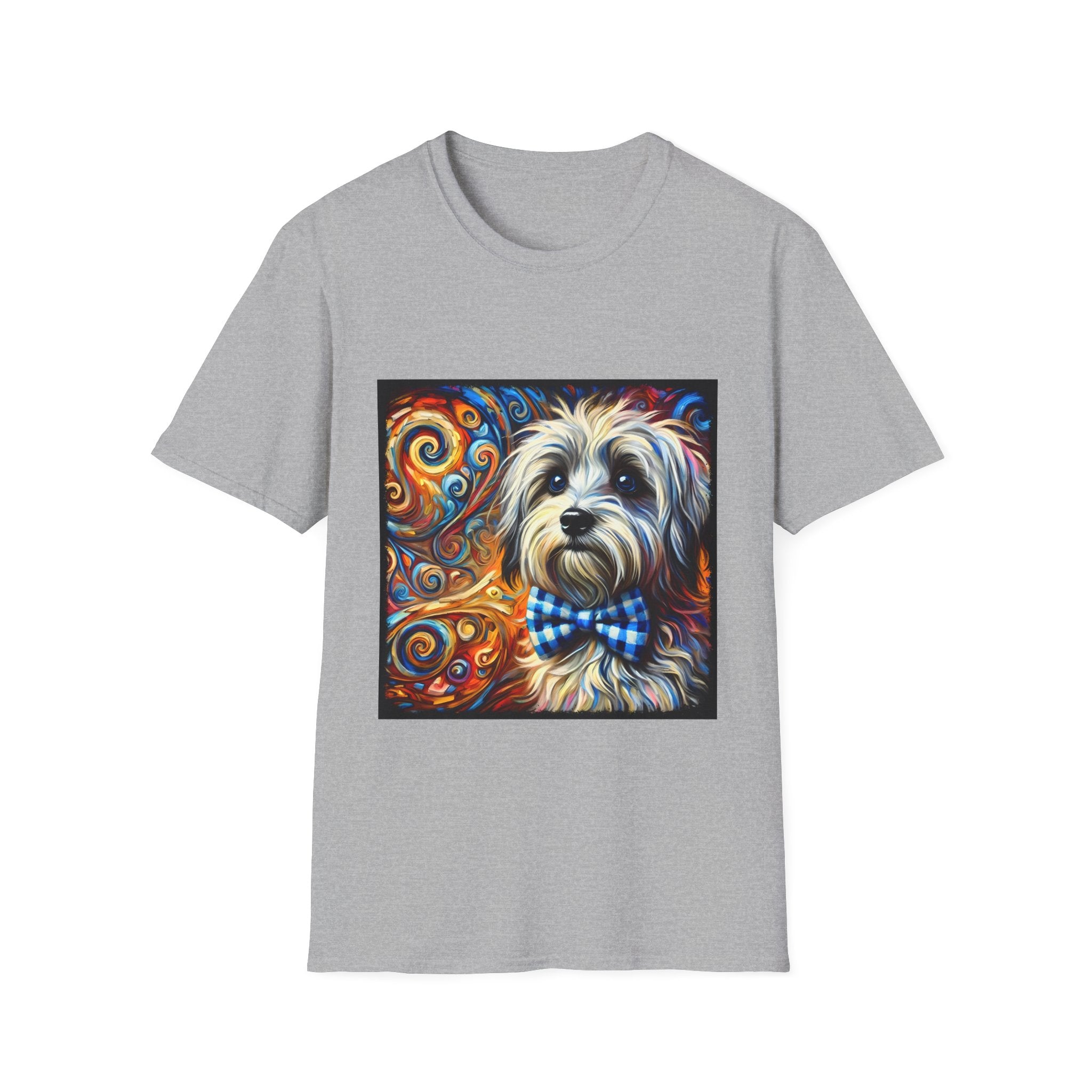Havanese Bowtie Swirl |  Unisex Dog T-Shirt