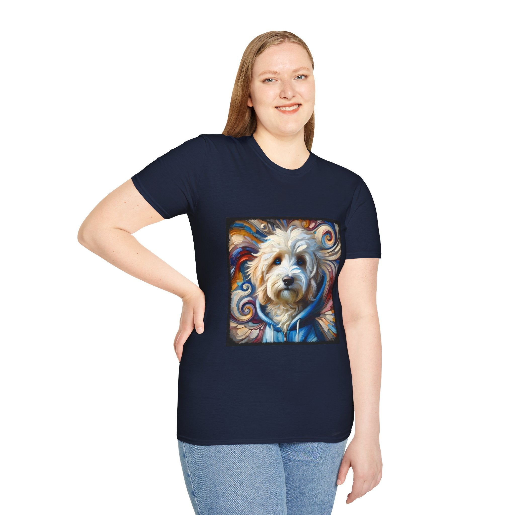 Sheepadoodle Blue Hoodie Swirl | Unisex Dog T-Shirt