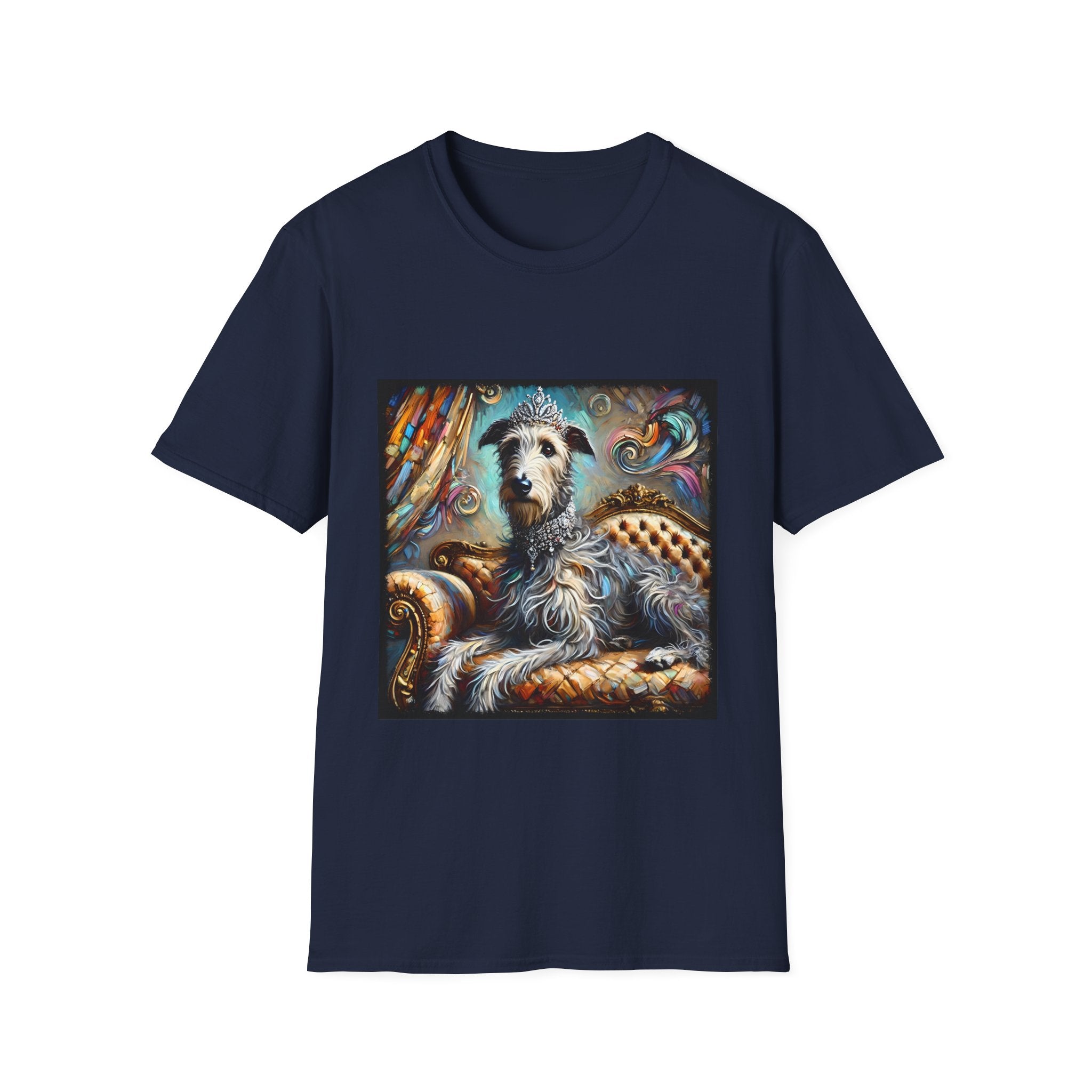 Irish Wolfhound Diamond Diva Swirl | Unisex Softstyle T-Shirt
