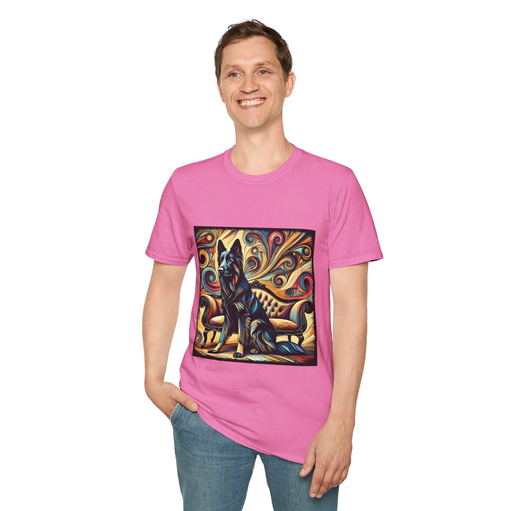 German Shepherd Multicolor Swirl | Unisex Dog T-Shirt