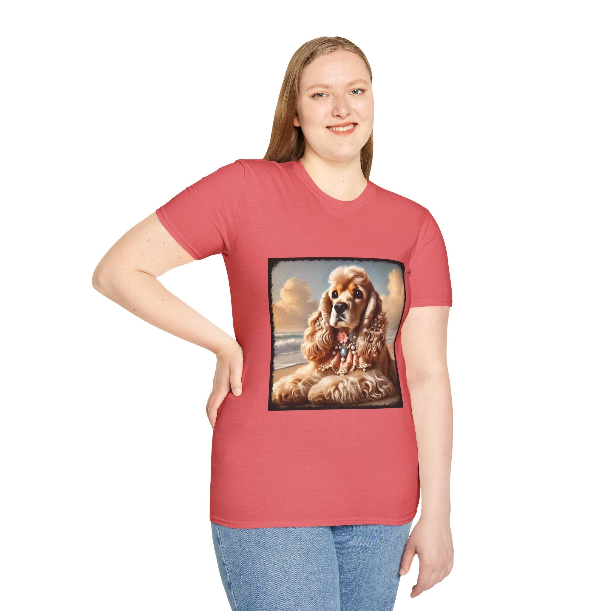 Cocker Spaniel Beach Belle | Unisex Dog T-Shirt