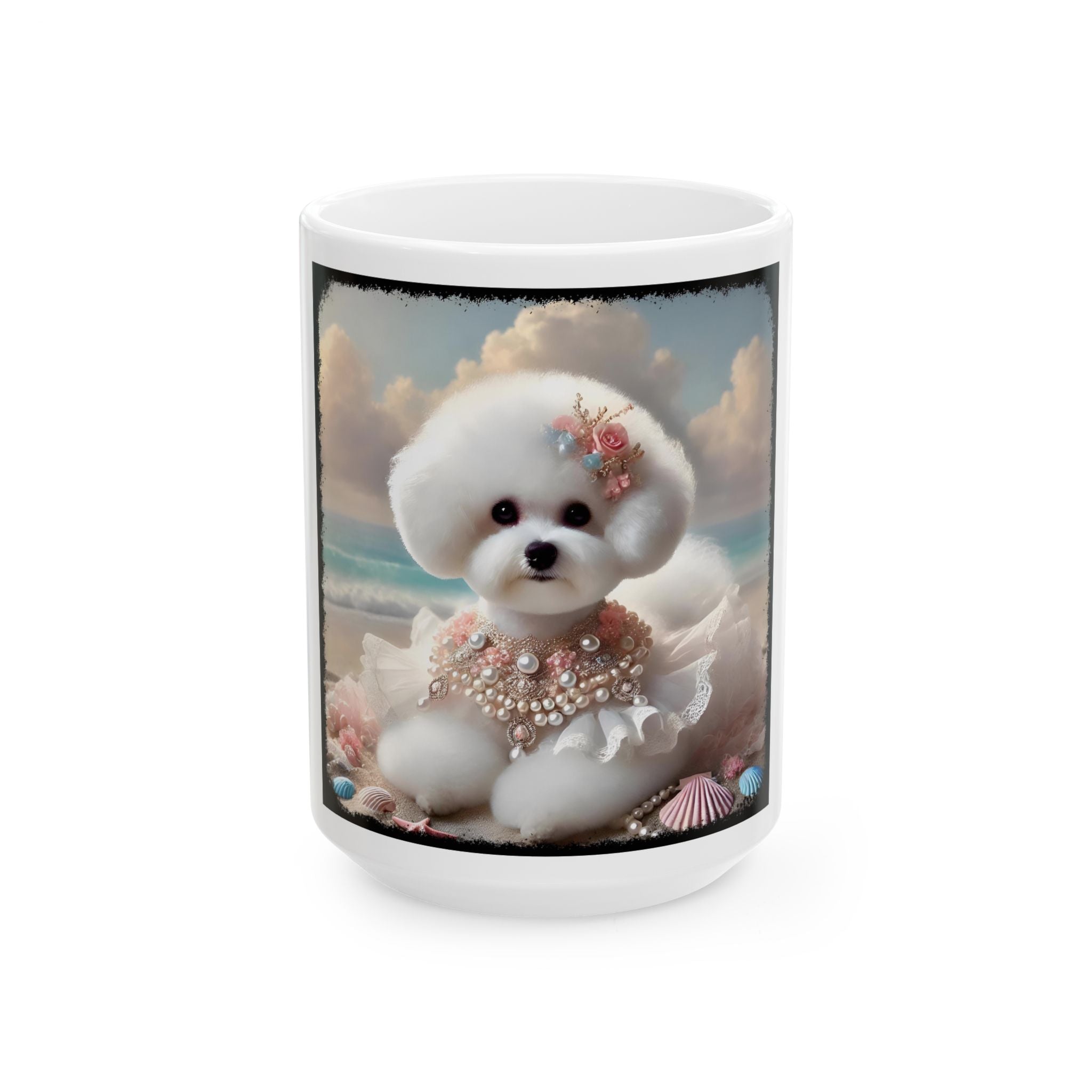 Bichon Frise Beach Beauty | Dog Themed Ceramic Mug