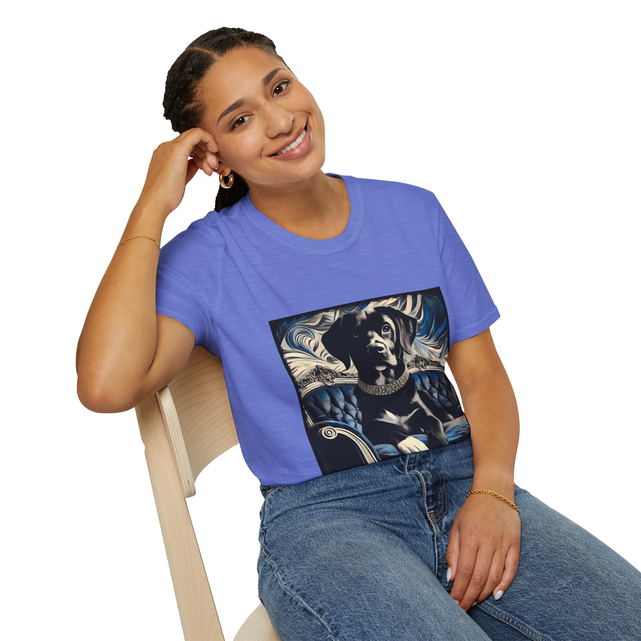 Labrador Retriever Blue and Black Swirl | Unisex Dog T-Shirt