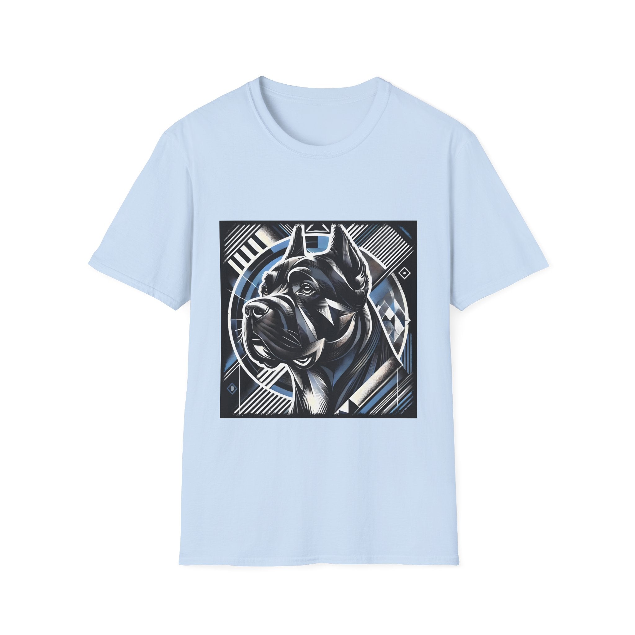 Cane Corso Blue and Black Geometric | Unisex Dog T-Shirt