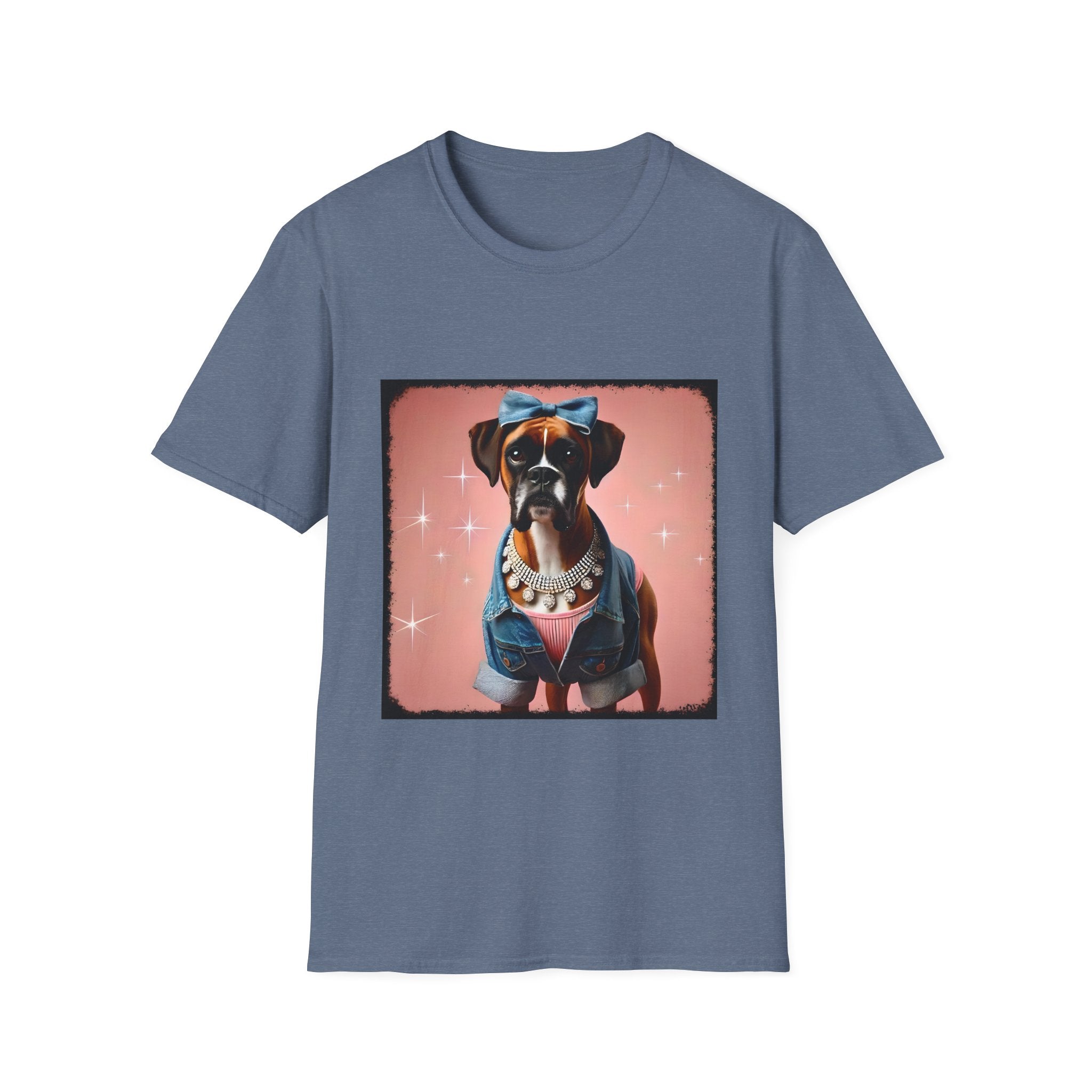 Boxer Denim Darling | Unisex Dog T-Shirt
