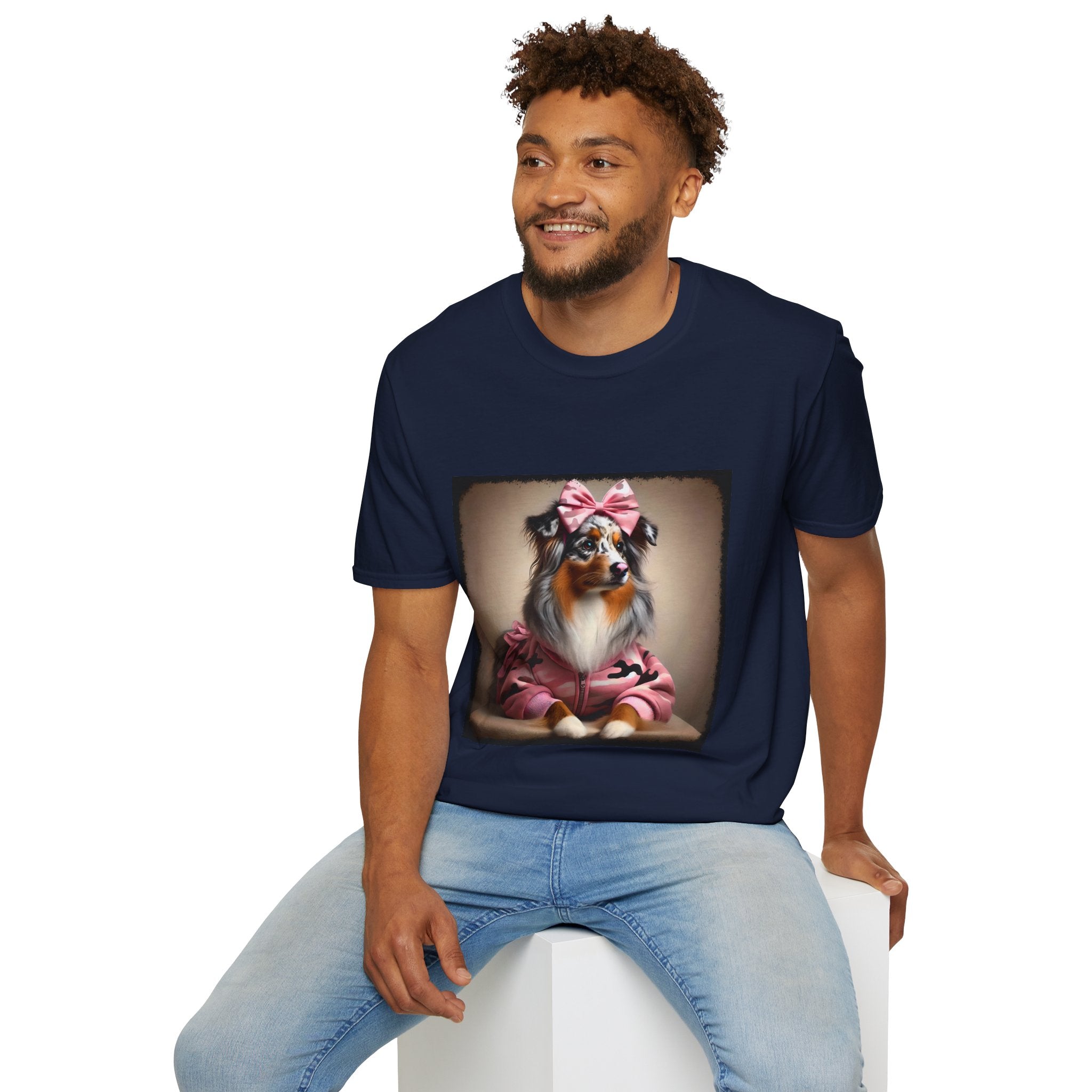 Australian Shepherd Camo Cutie | Unisex Dog T-Shirt