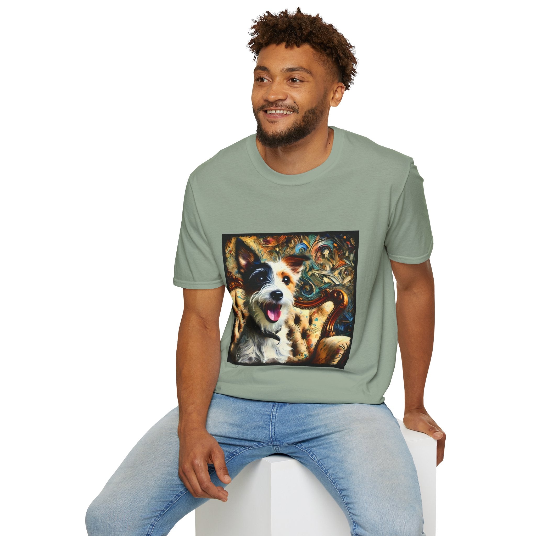 Jack Russell Terrier Blissful Swirl | Unisex Softstyle T-Shirt