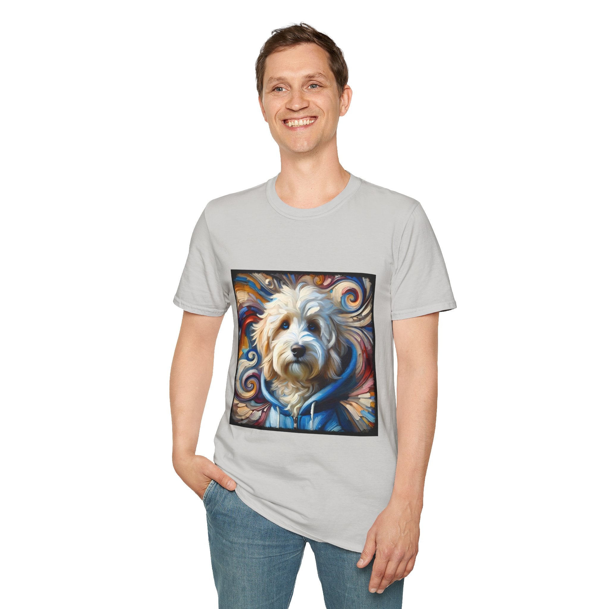 Sheepadoodle Blue Hoodie Swirl | Unisex Dog T-Shirt