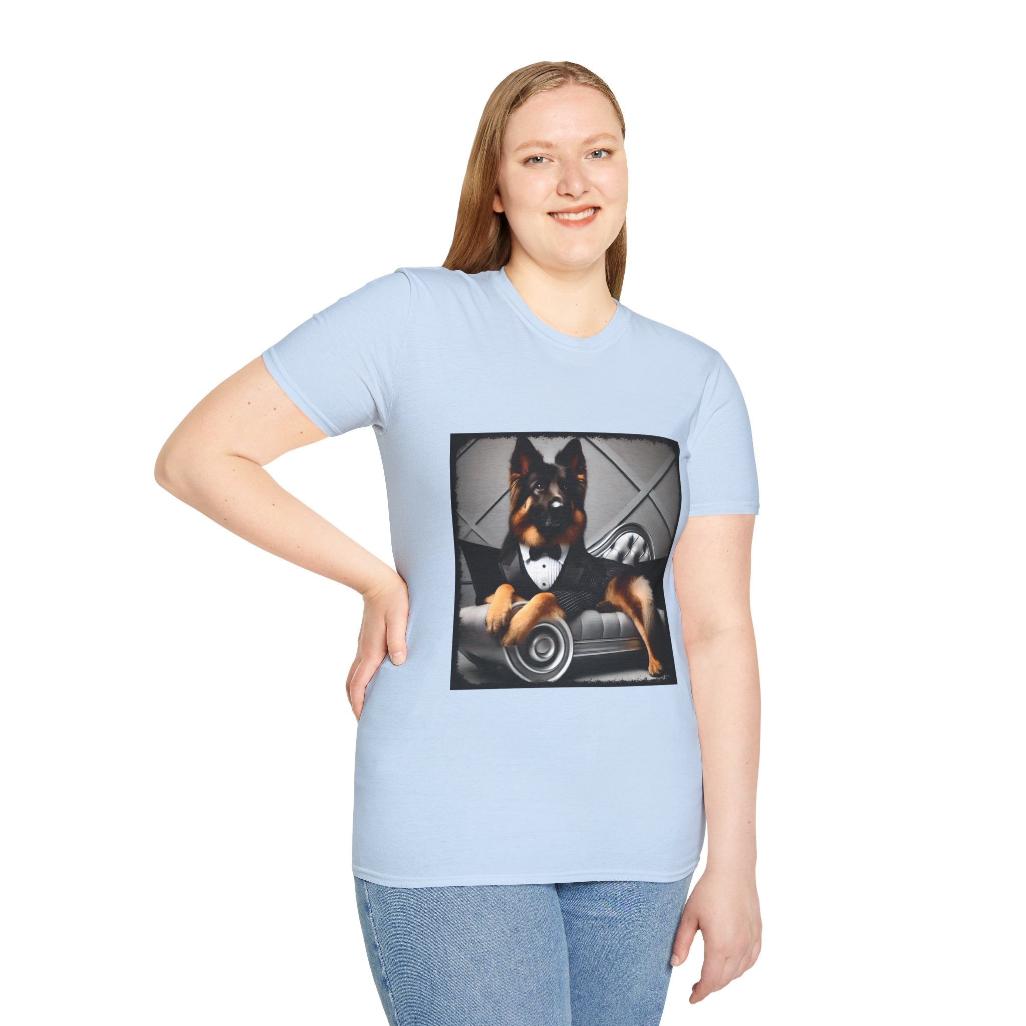 German Shepherd Debonaire Dude | Unisex Dog T-Shirt