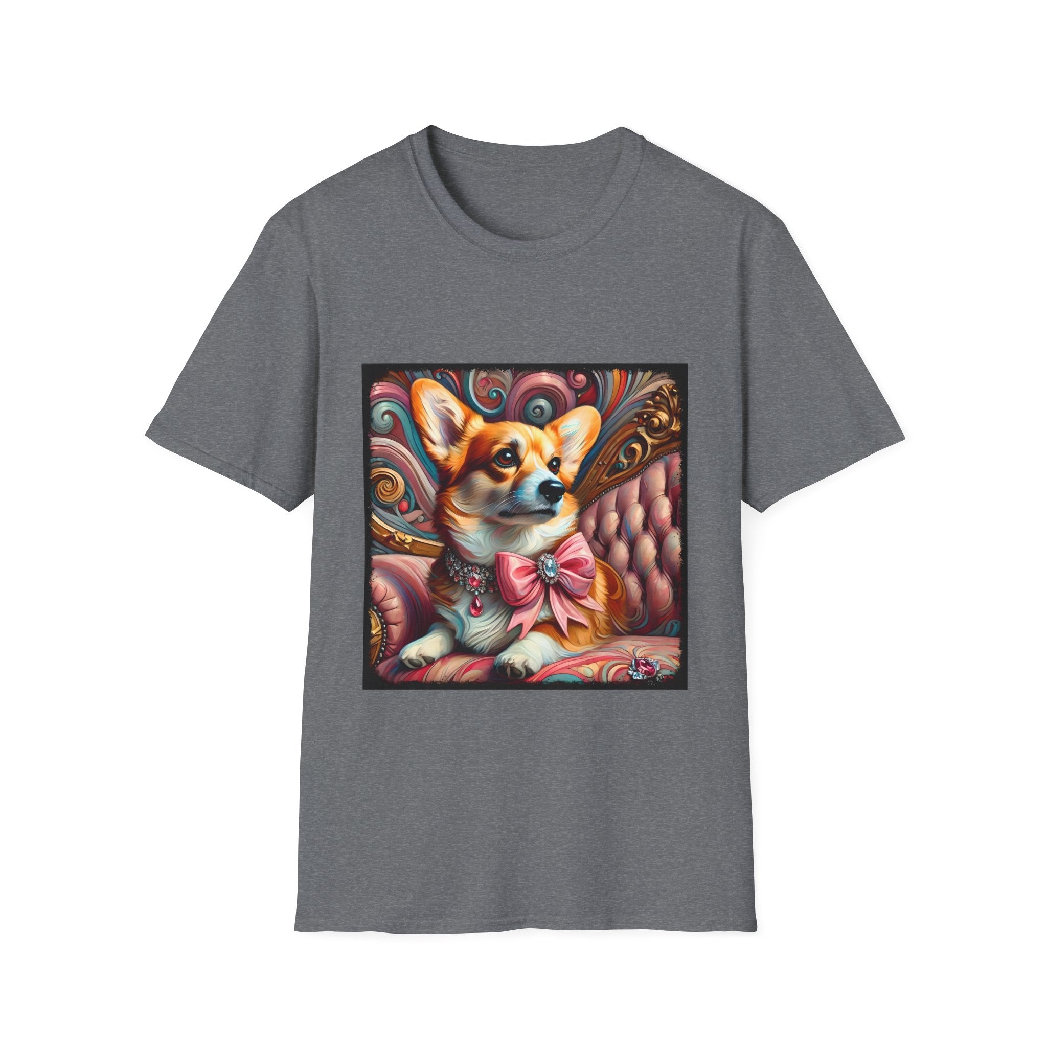 Pembroke Welsh Corgi Pink Swirl | Unisex Dog T-Shirt