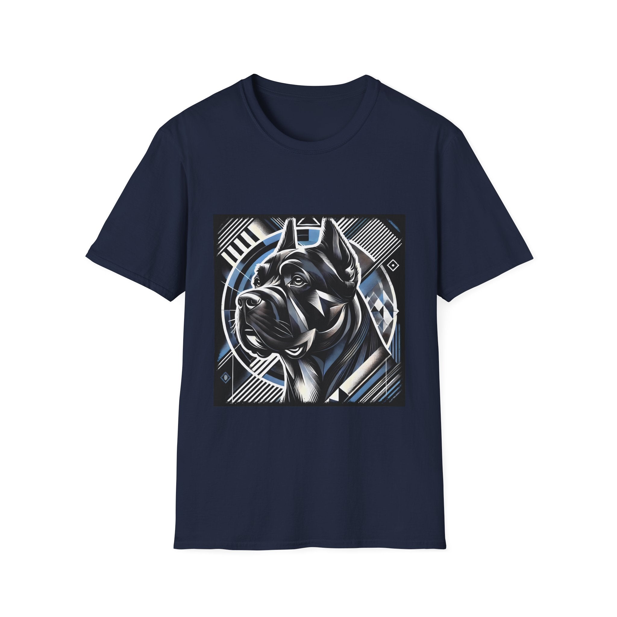 Cane Corso Blue and Black Geometric | Unisex Dog T-Shirt