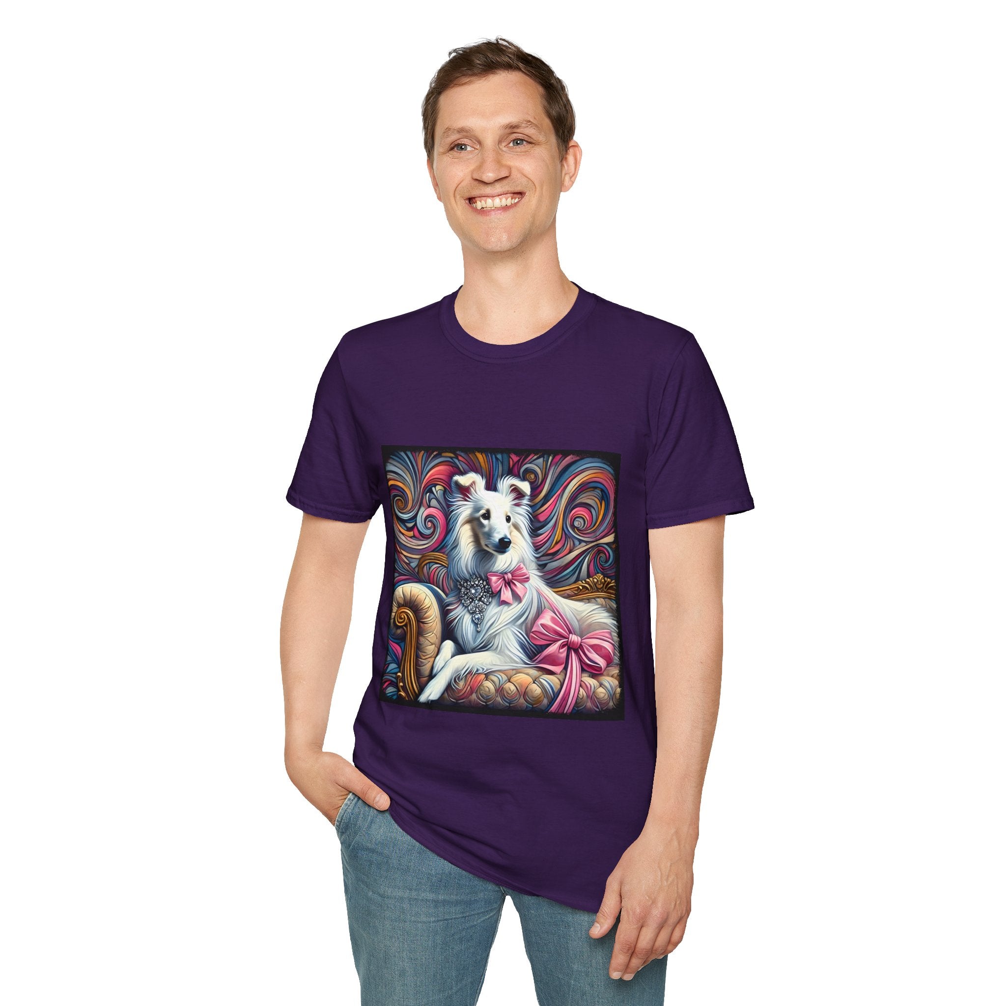 Collie Pink Princess Swirl | Unisex Dog T-Shirt