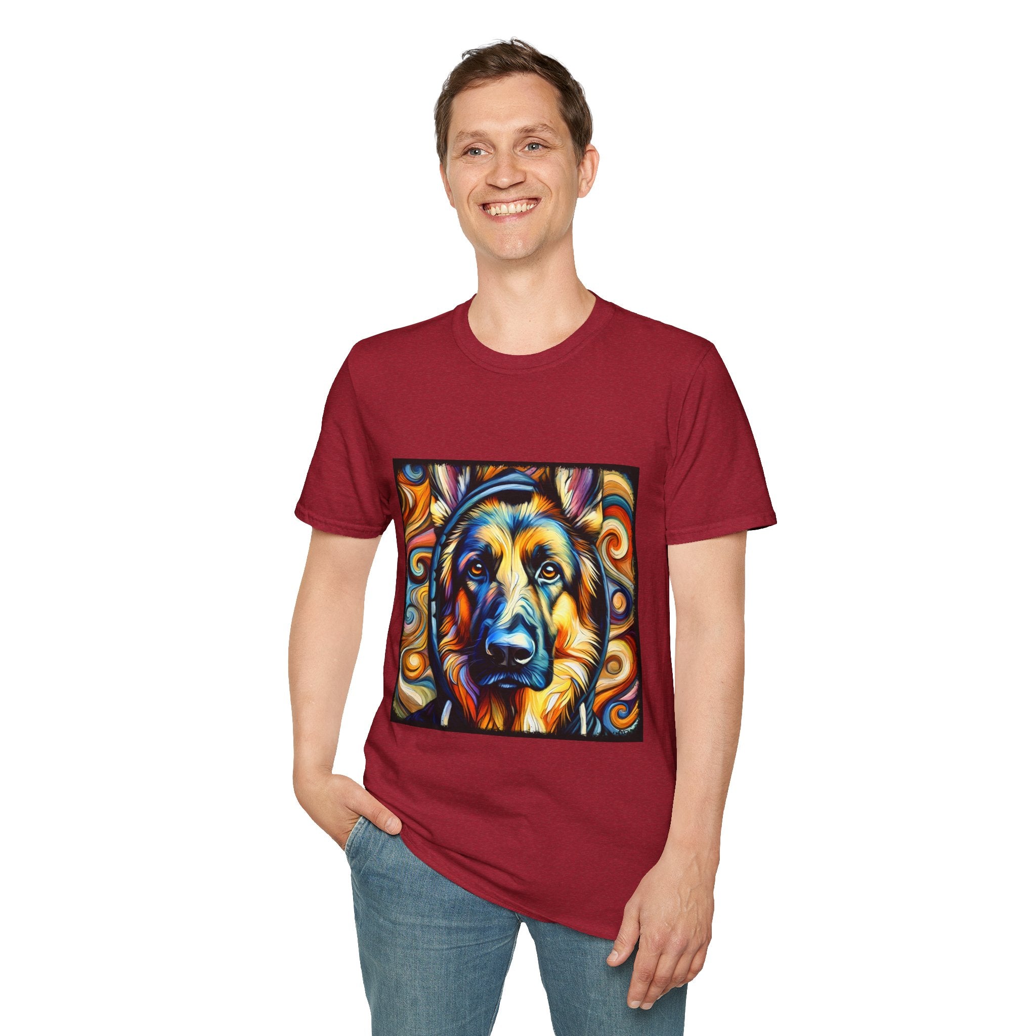 German Shepherd Relaxed Swirl | Unisex Dog T-Shirt