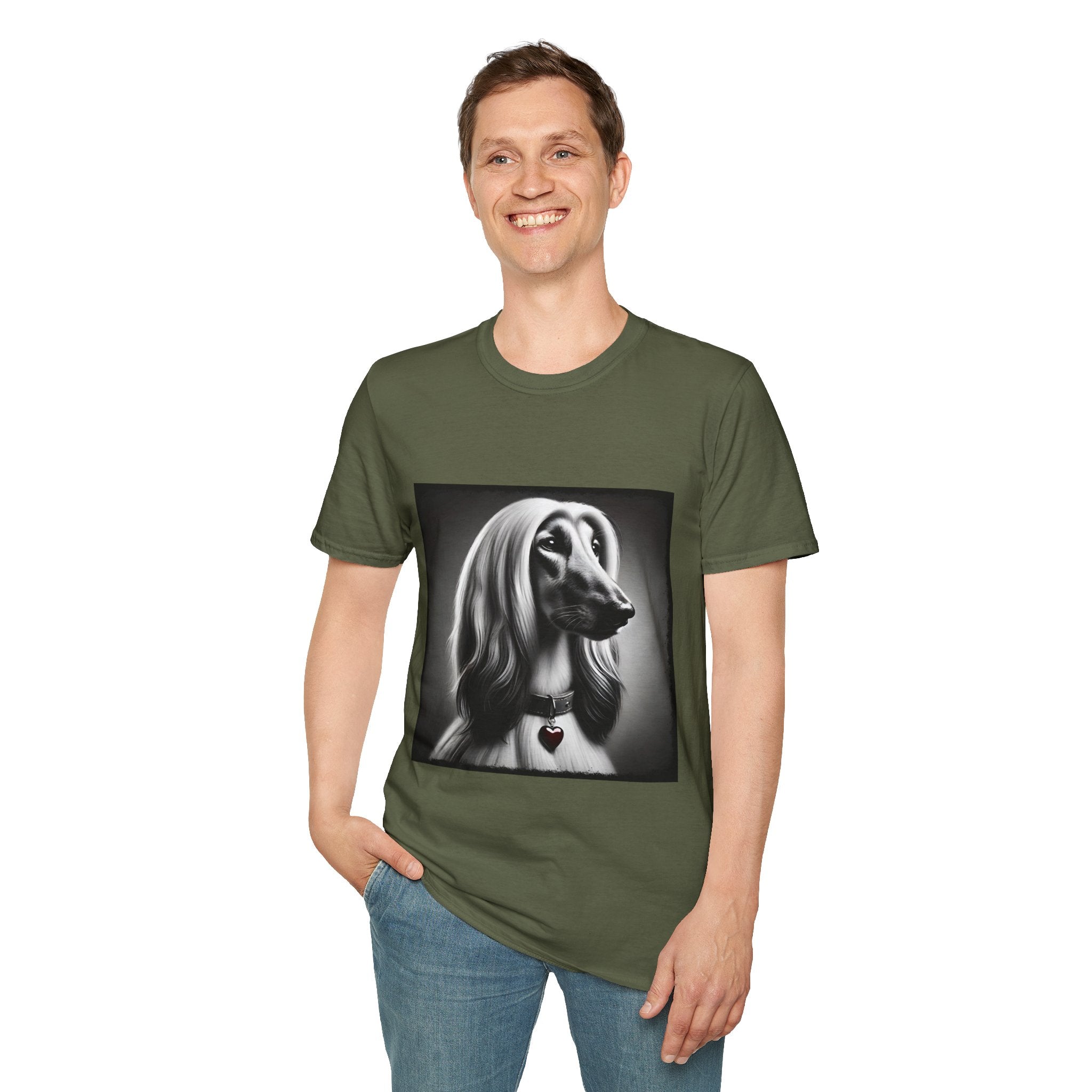 Afghan Hound Heart Charm | Unisex Dog T-Shirt