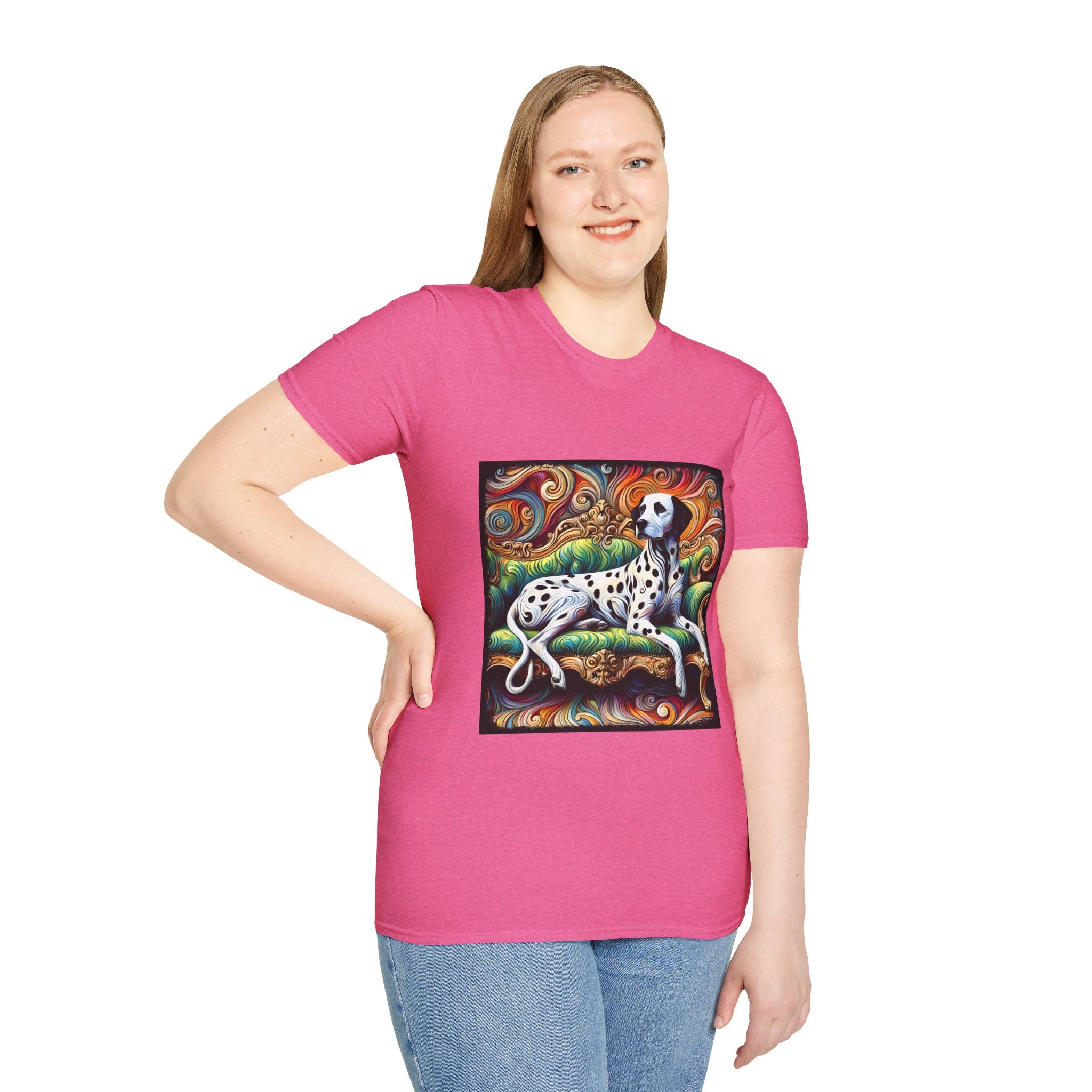Dalmatian Rainbow Swirl | Unisex Dog T-Shirt