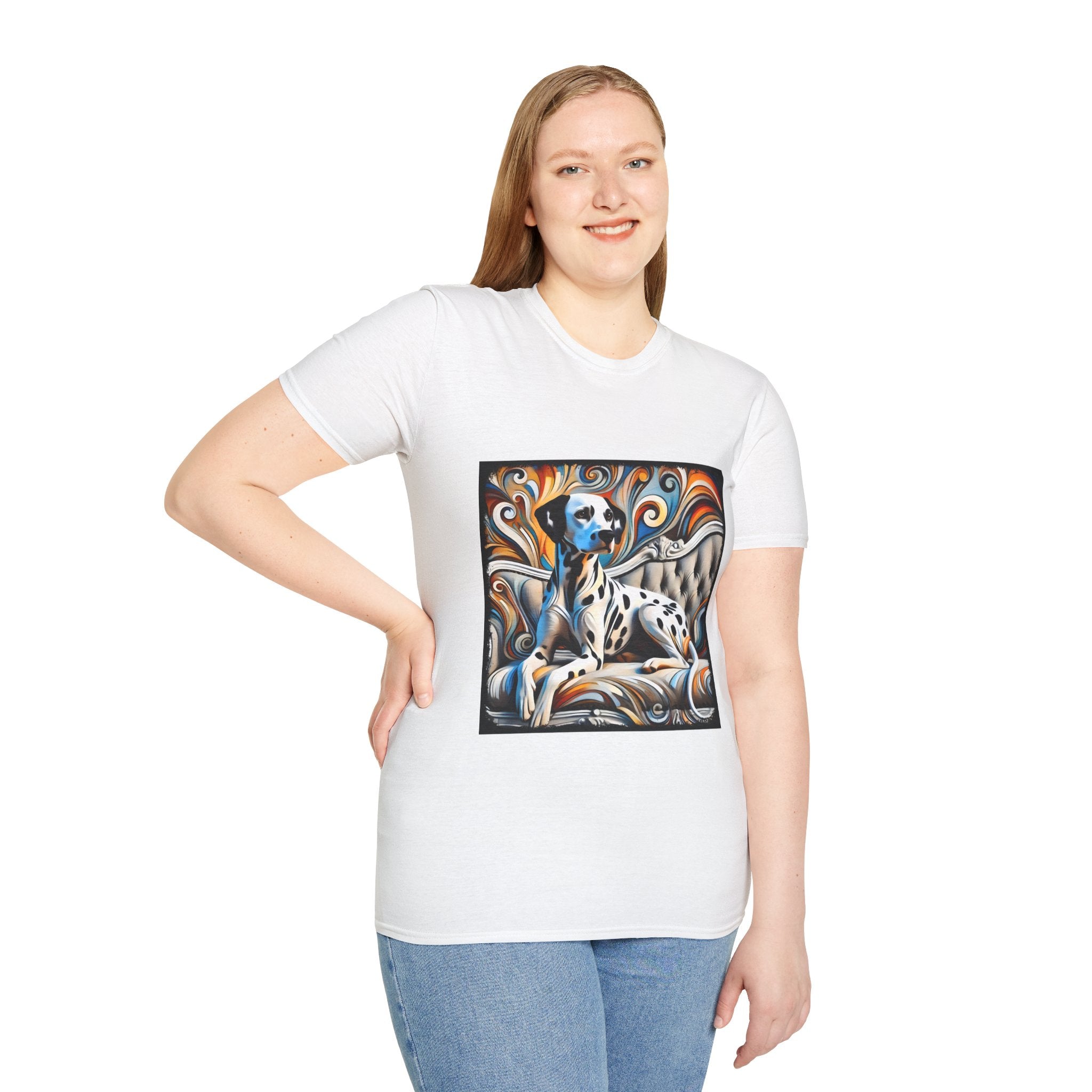 Dalmatian vivid Swirl | Unisex Dog T-Shirt