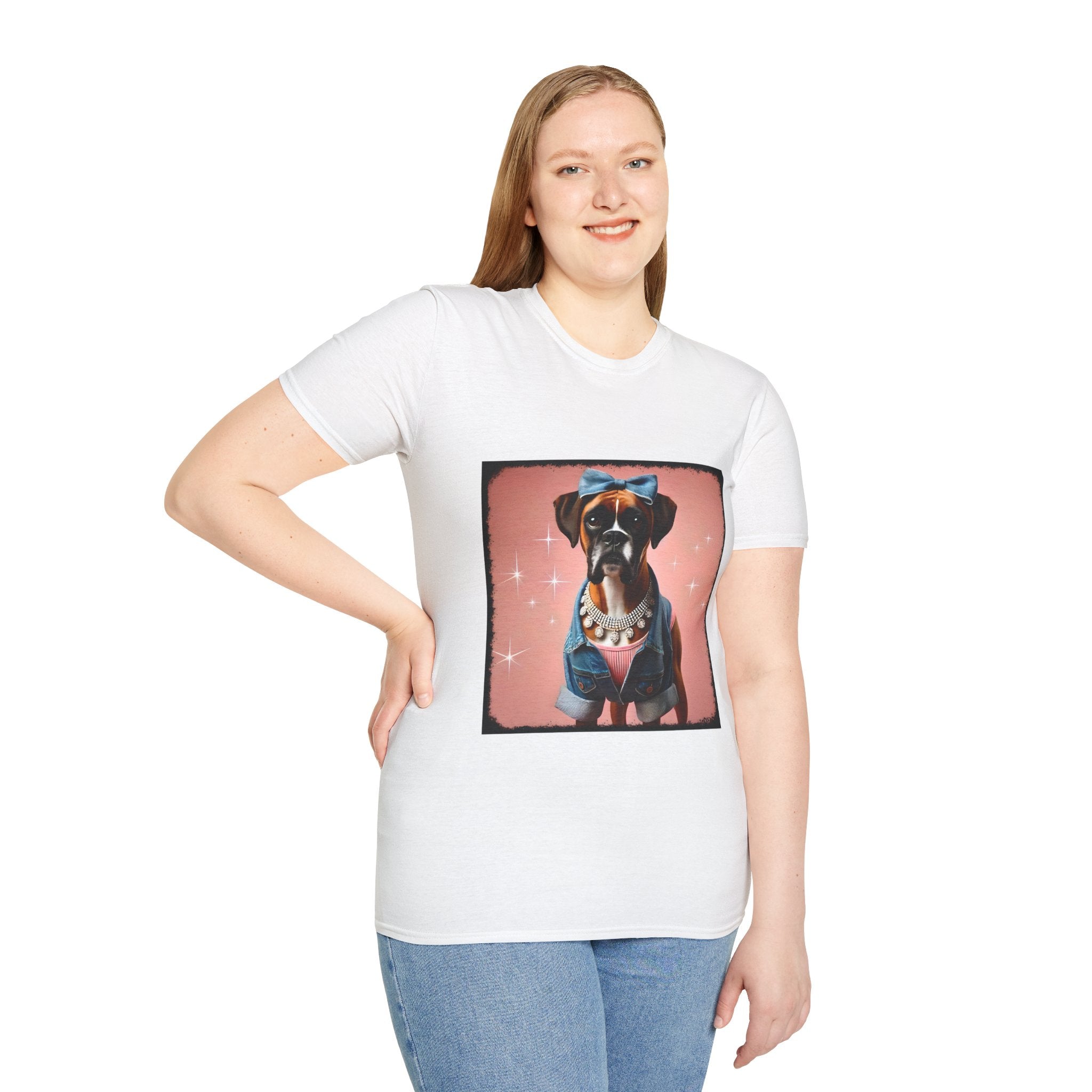 Boxer Denim Darling | Unisex Dog T-Shirt