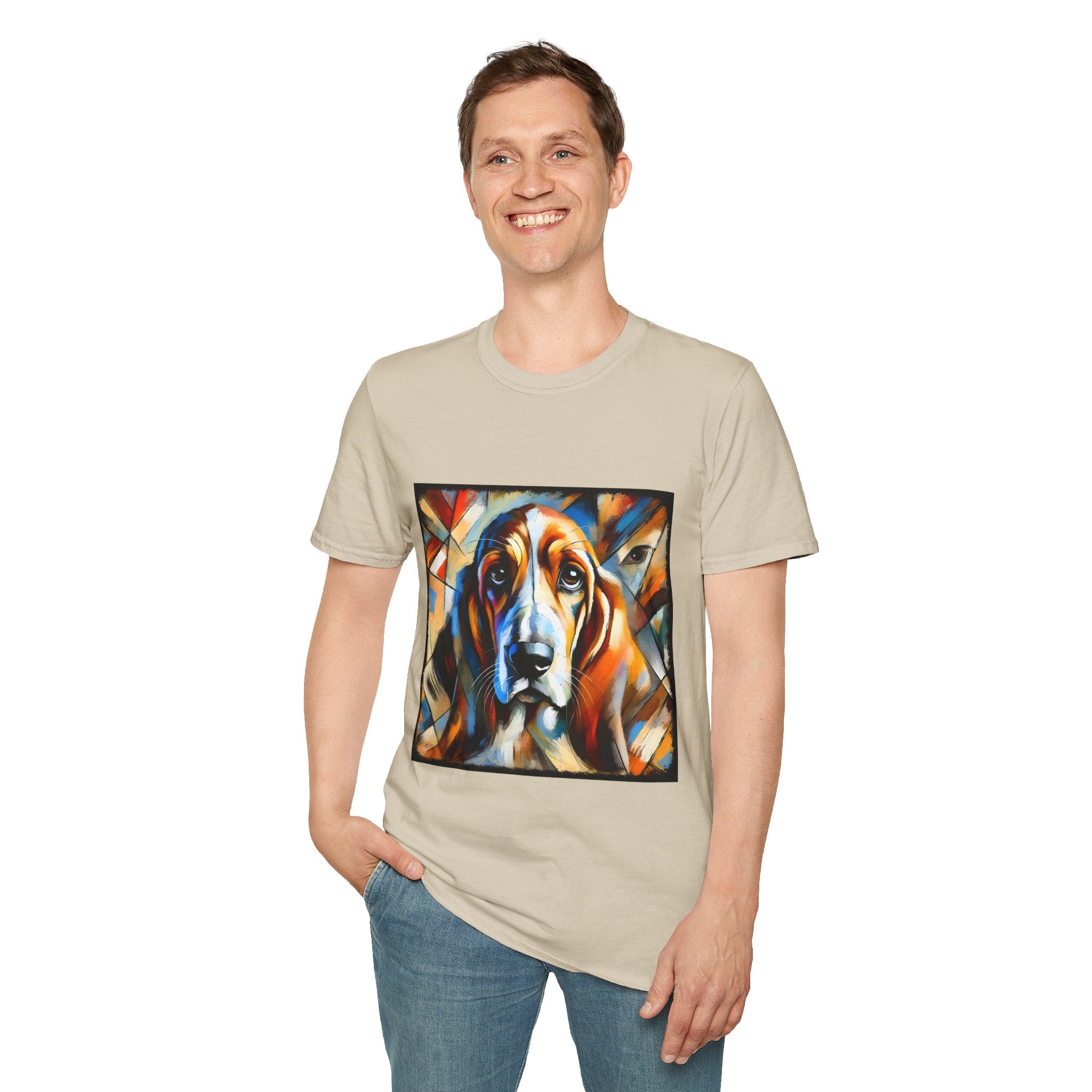 Basset Hound Bold Swirl | Unisex Dog T-Shirt