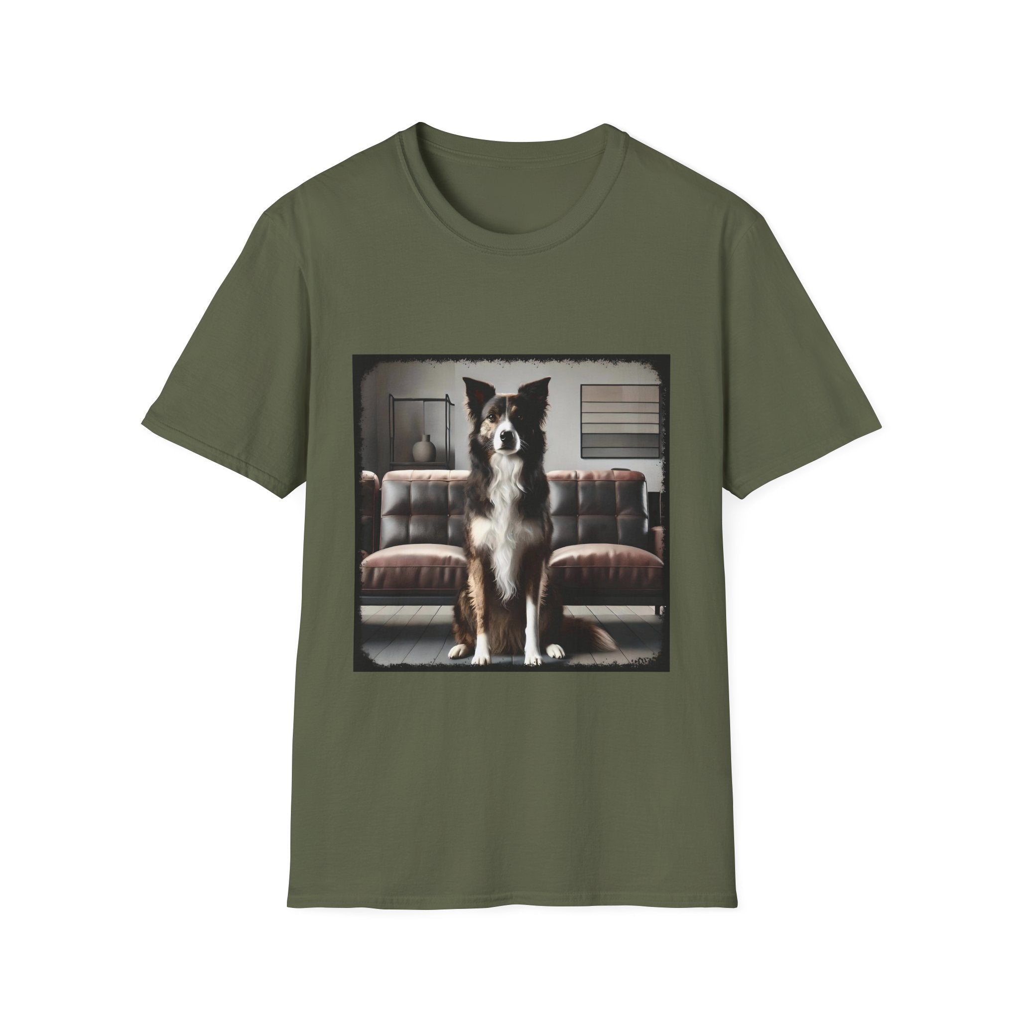 Border Collie Modern Brindle  | Unisex Dog T-Shirt