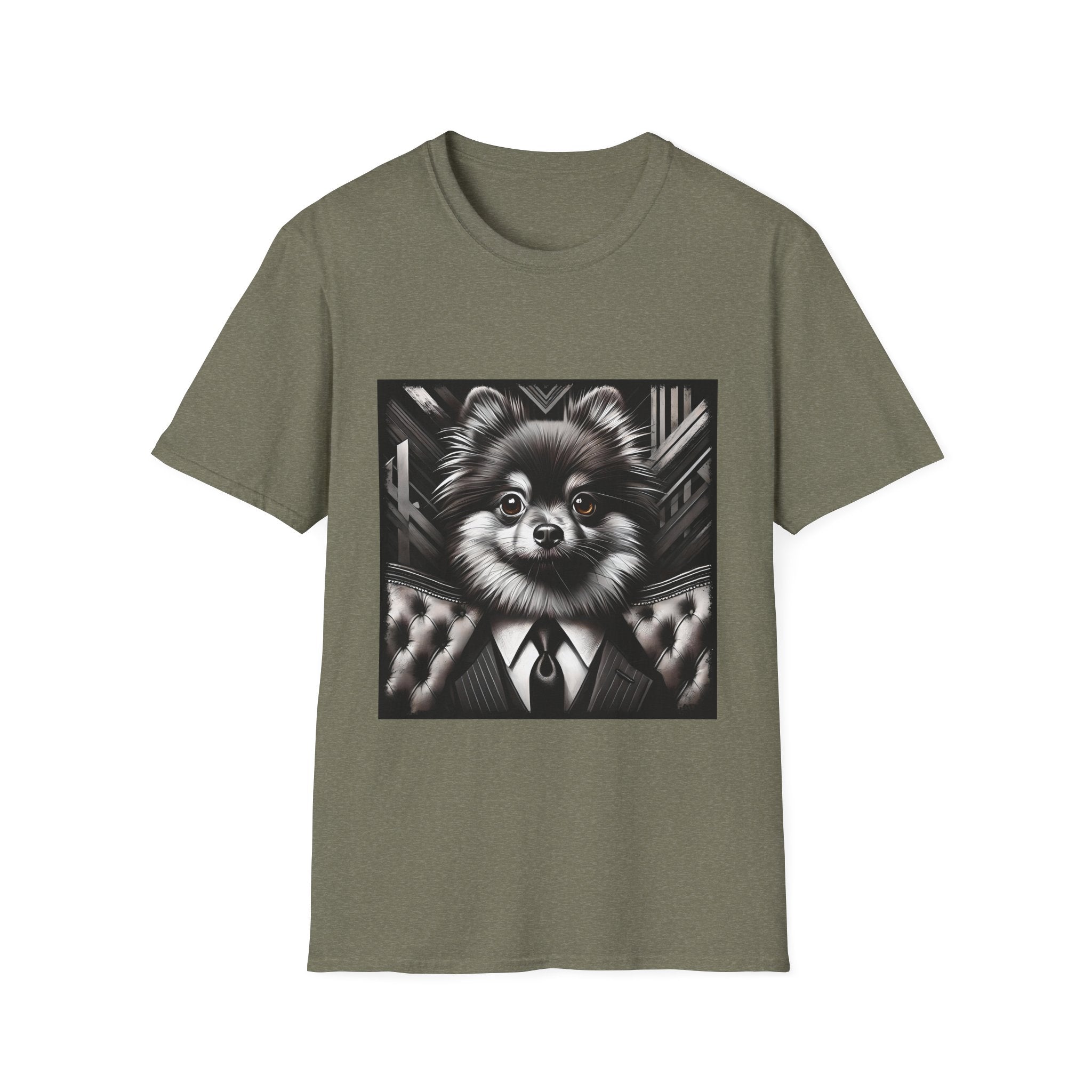 Pomeranian B&W Bold Eyes | Unisex Dog T-Shirt