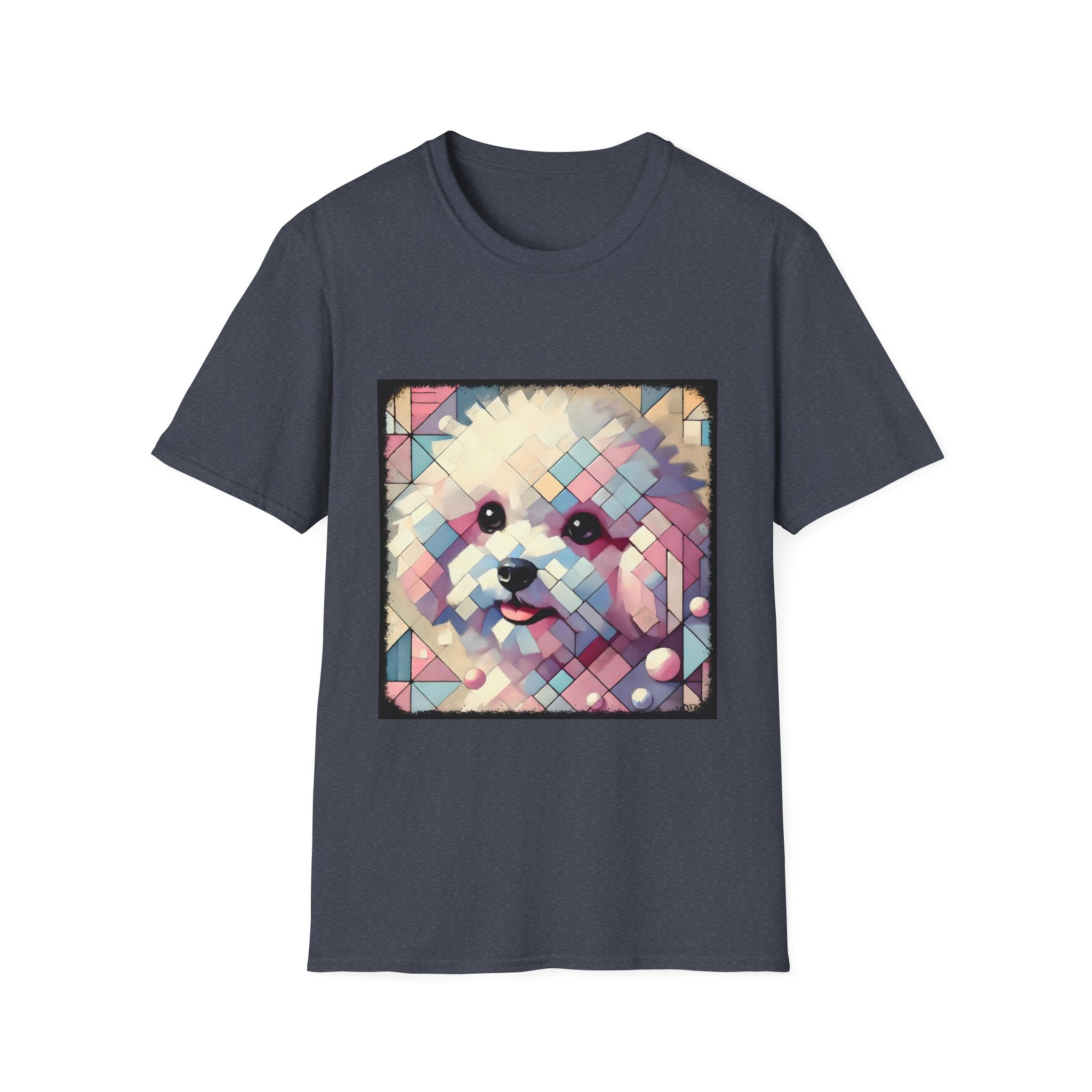 Bichon Frise Pastel Geometric | Unisex Dog T-Shirt
