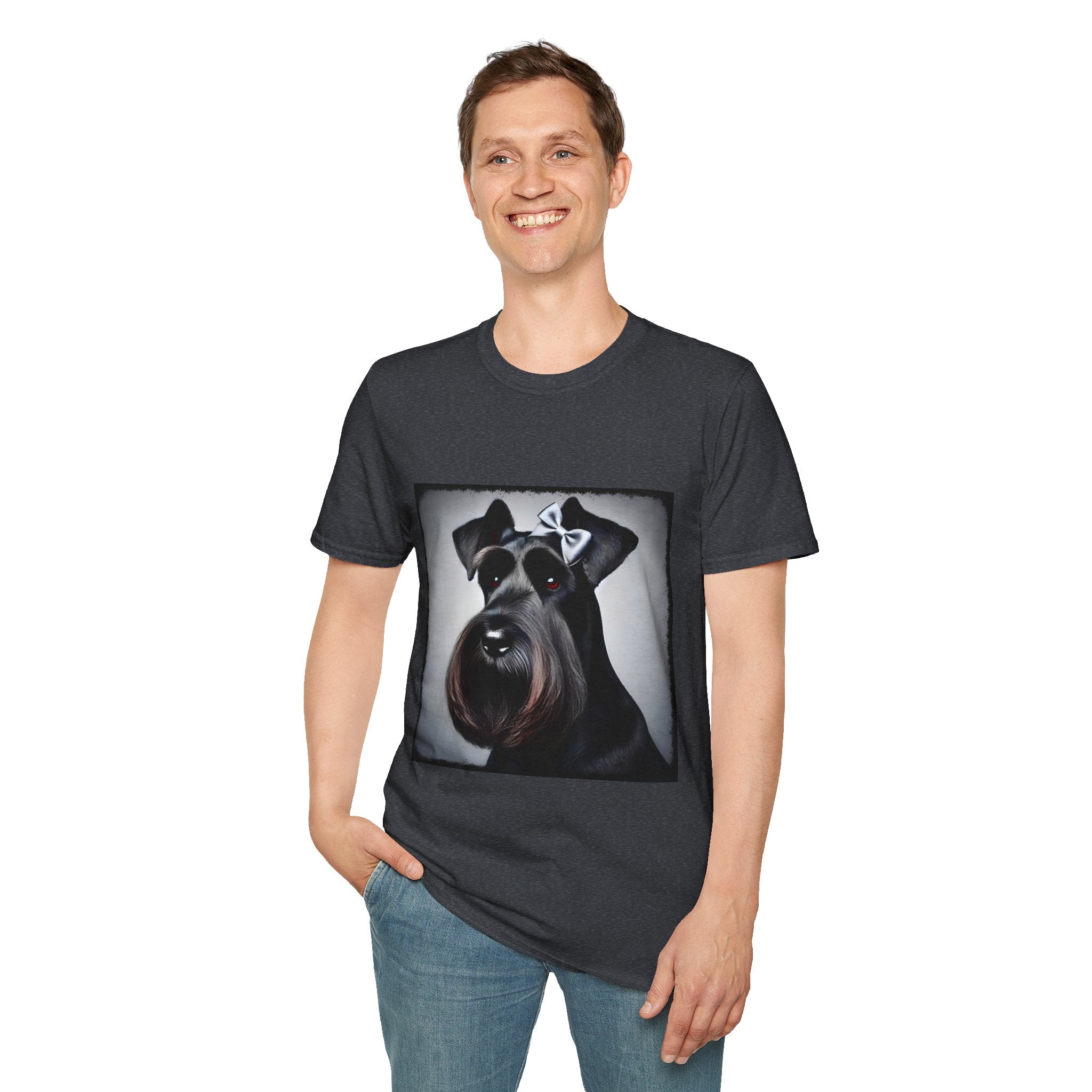 Schnauzer Bow Baddie | Unisex Dog T-Shirt