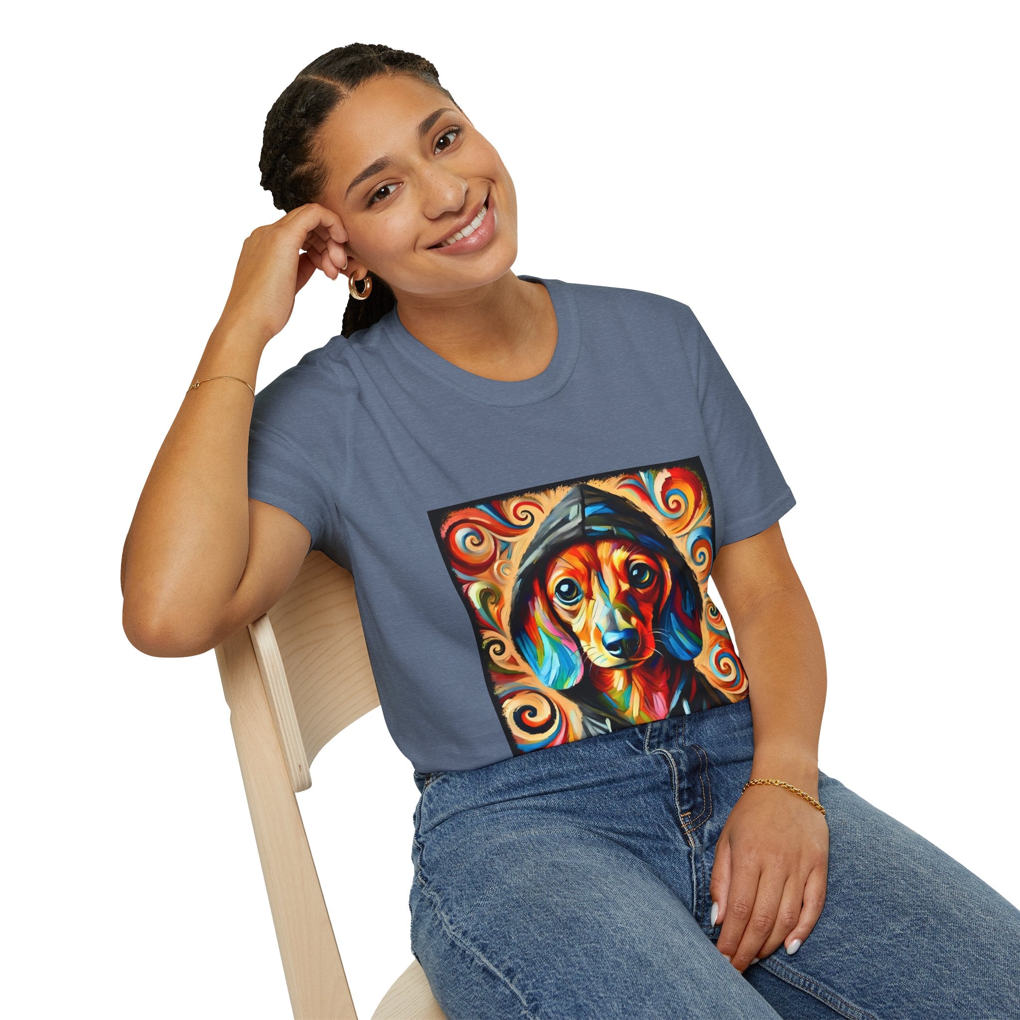 Dachshund Urban Swirl | Unisex Softstyle T-Shirt