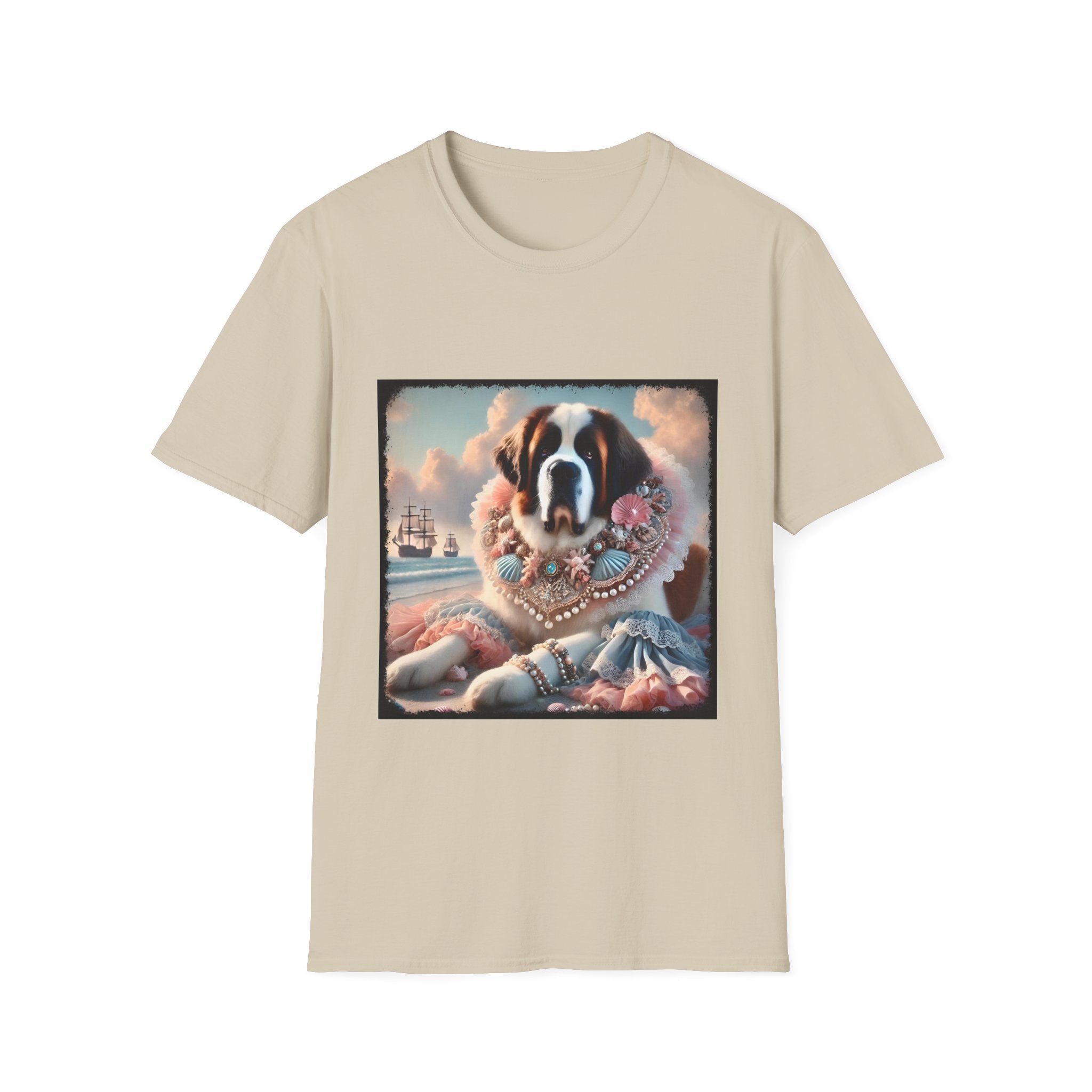 Saint Bernard Beach Beauty | Unisex Dog T-Shirt