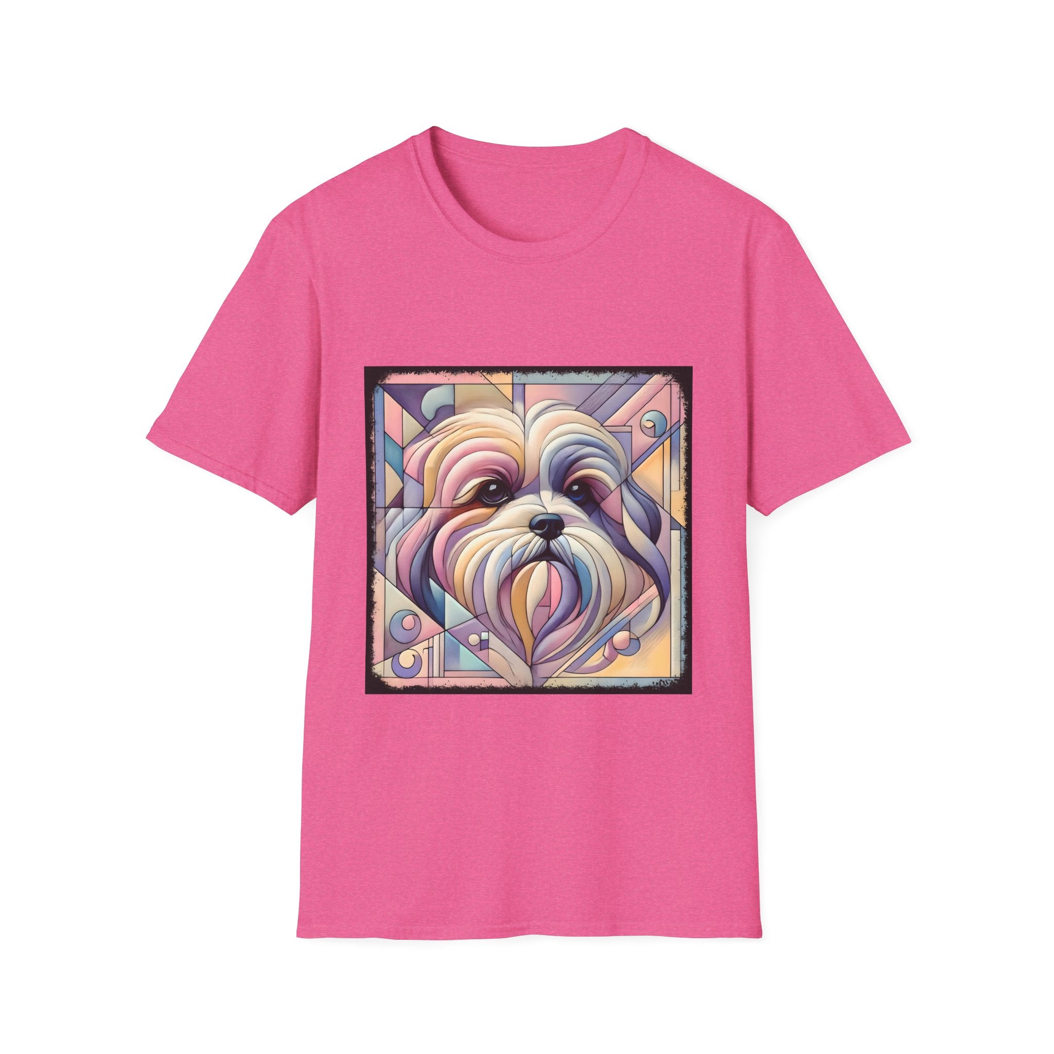 Lhasa Apso Pastel Geometric | Unisex Dog T-Shirt