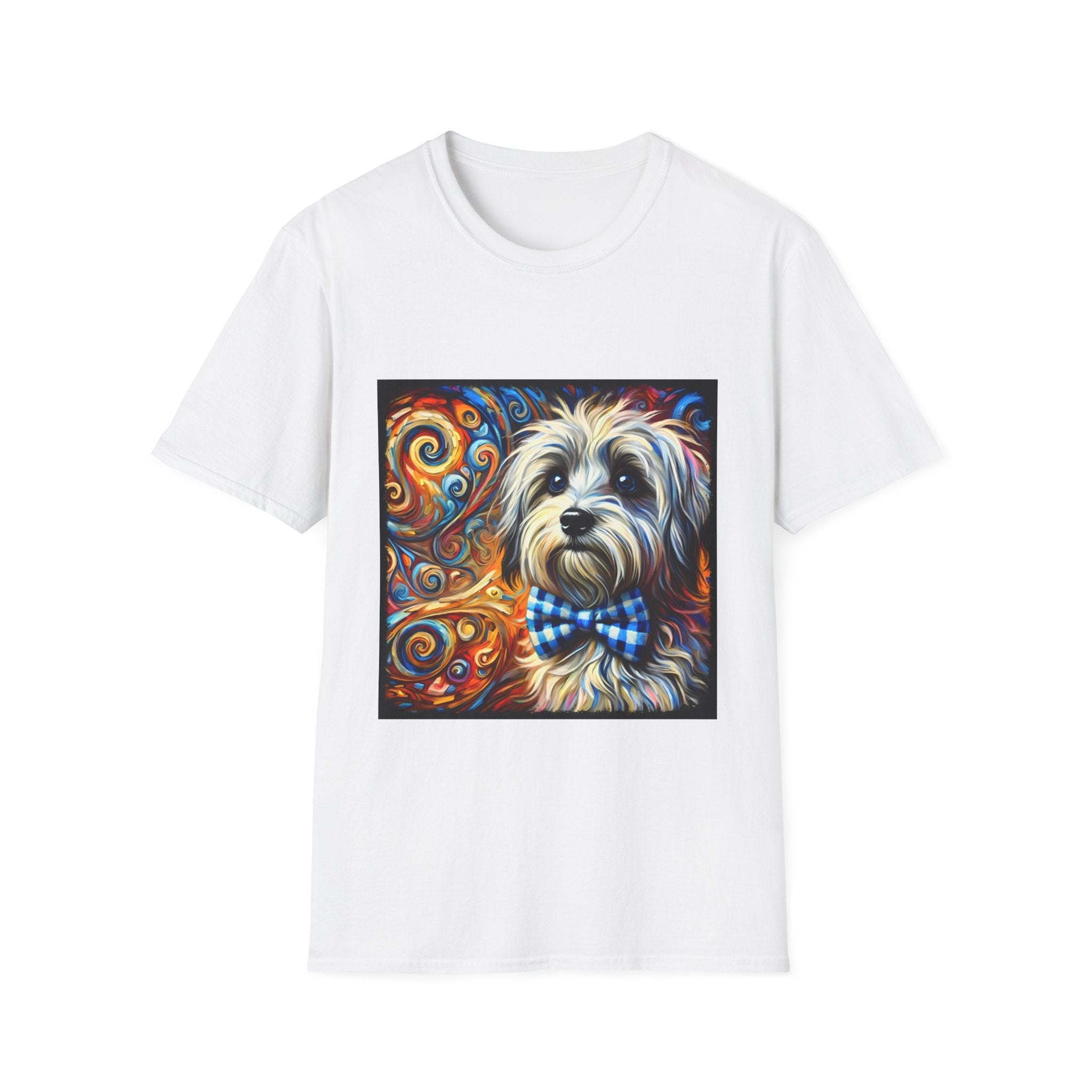 Havanese Bowtie Swirl |  Unisex Dog T-Shirt