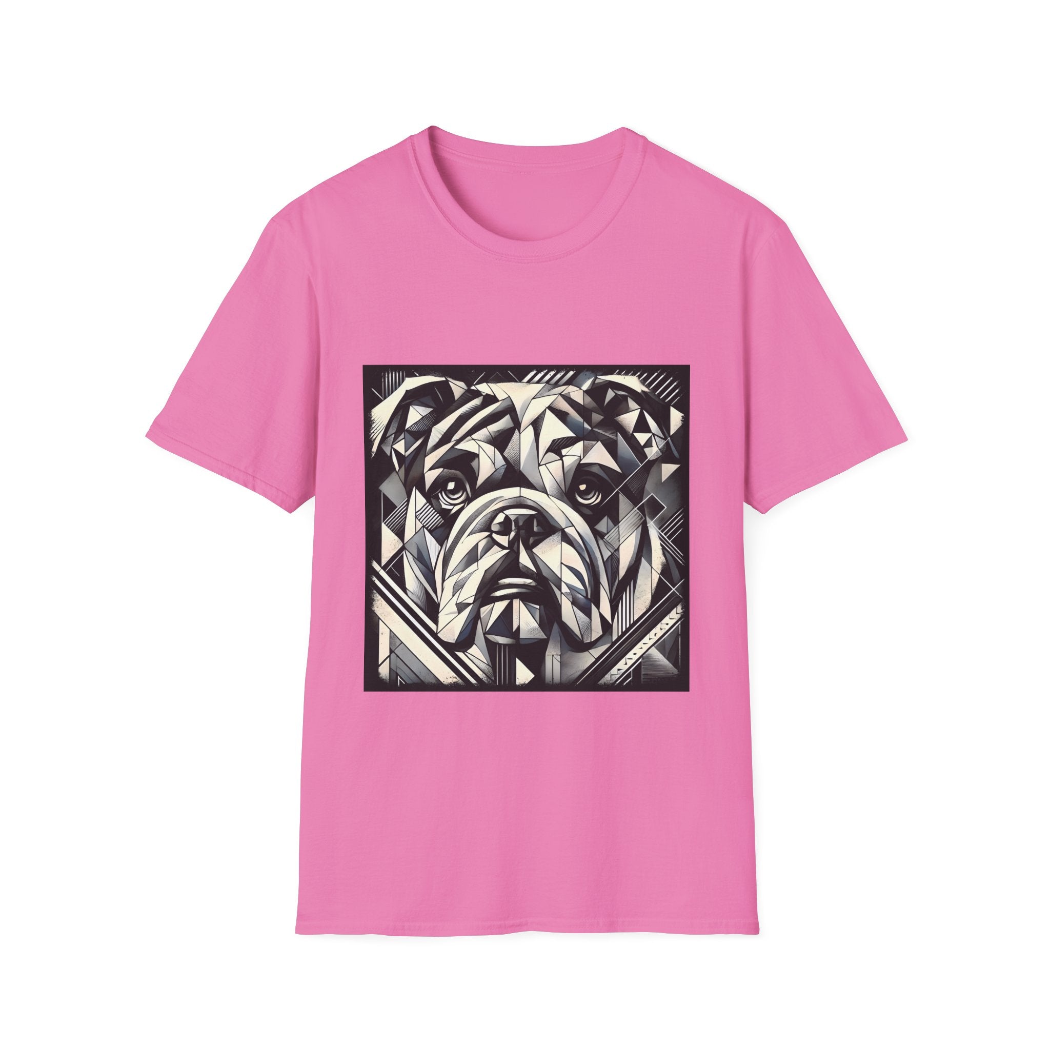 Bulldog B&W Geometric | Unisex Dog T-Shirt