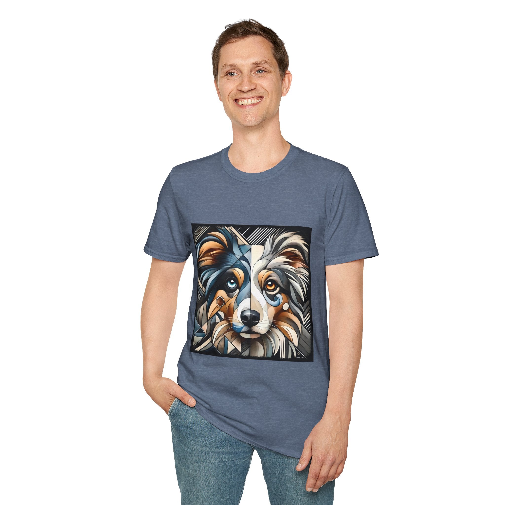 Miniature American Shepherd Merle Geometric | Unisex Dog T-Shirt