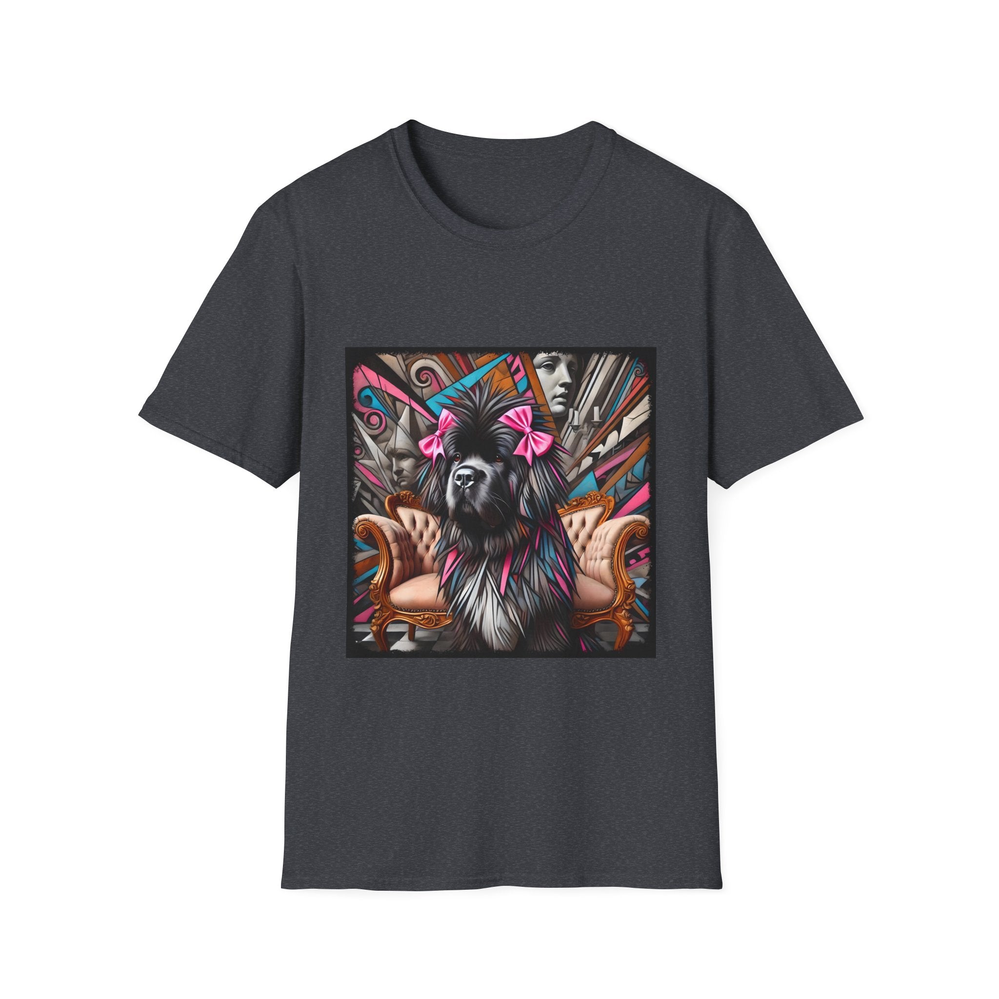 Newfoundland Pink Bow Bold | Unisex Dog T-Shirt