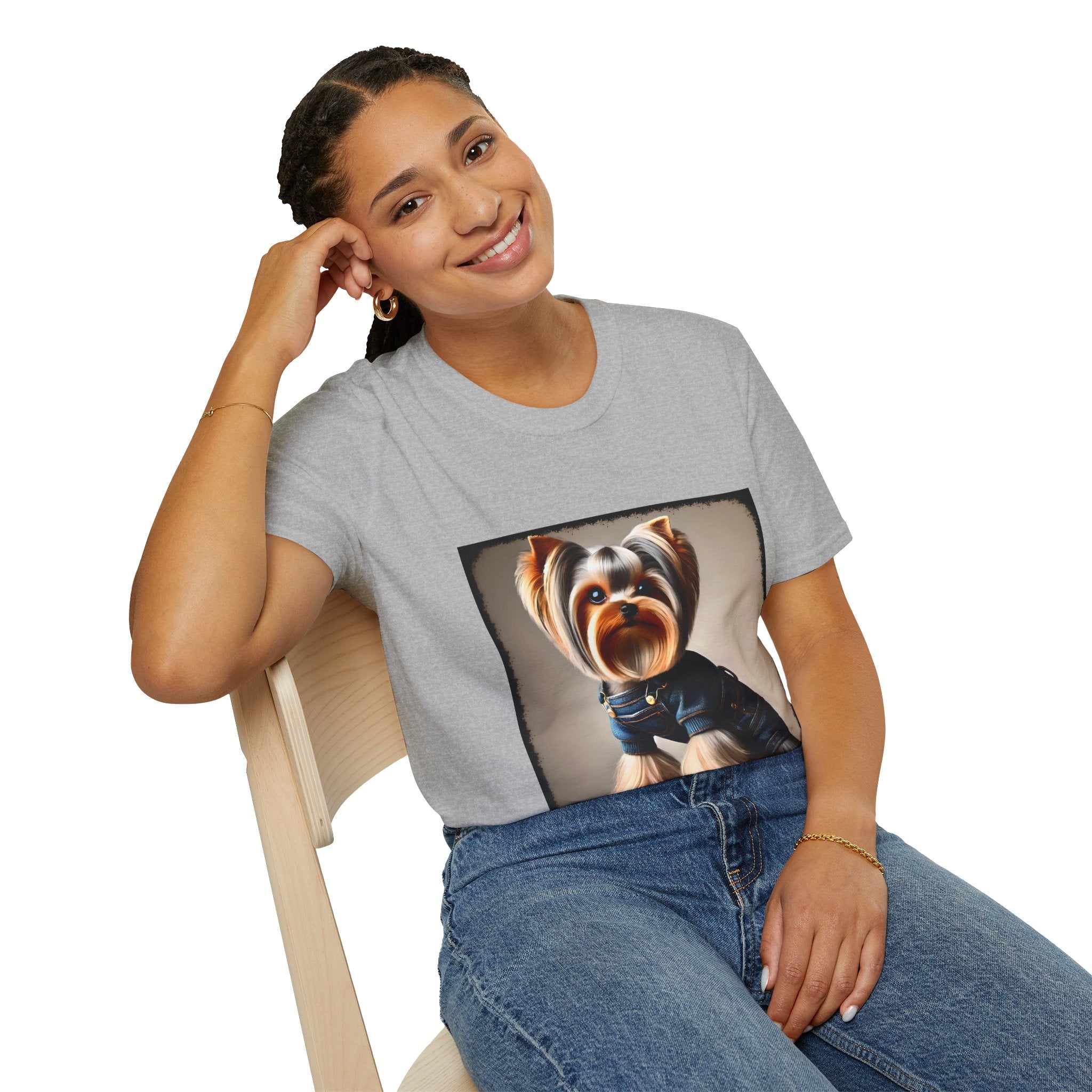 Yorkshire Terrier Denim Belle | Unisex Dog T-Shirt