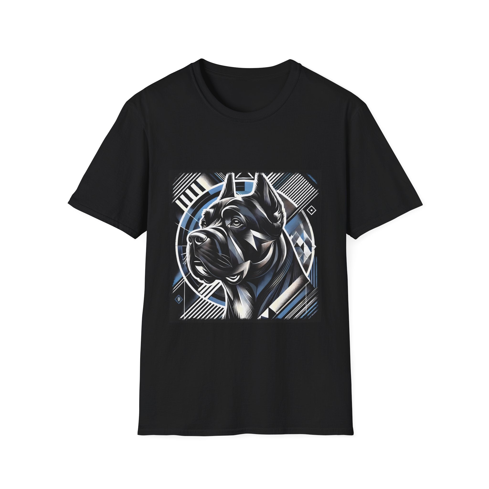 Cane Corso Blue and Black Geometric | Unisex Dog T-Shirt