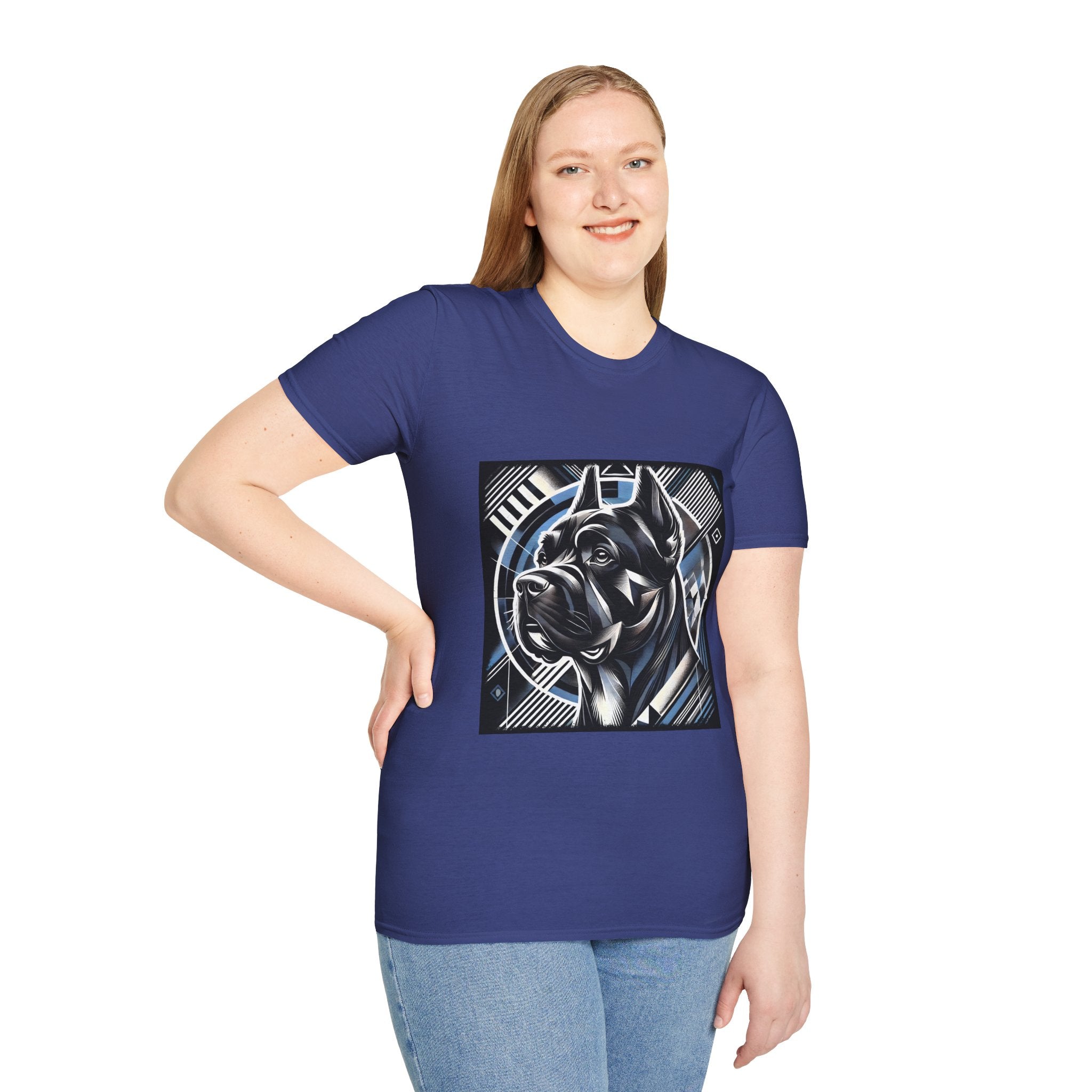 Cane Corso Blue and Black Geometric | Unisex Dog T-Shirt