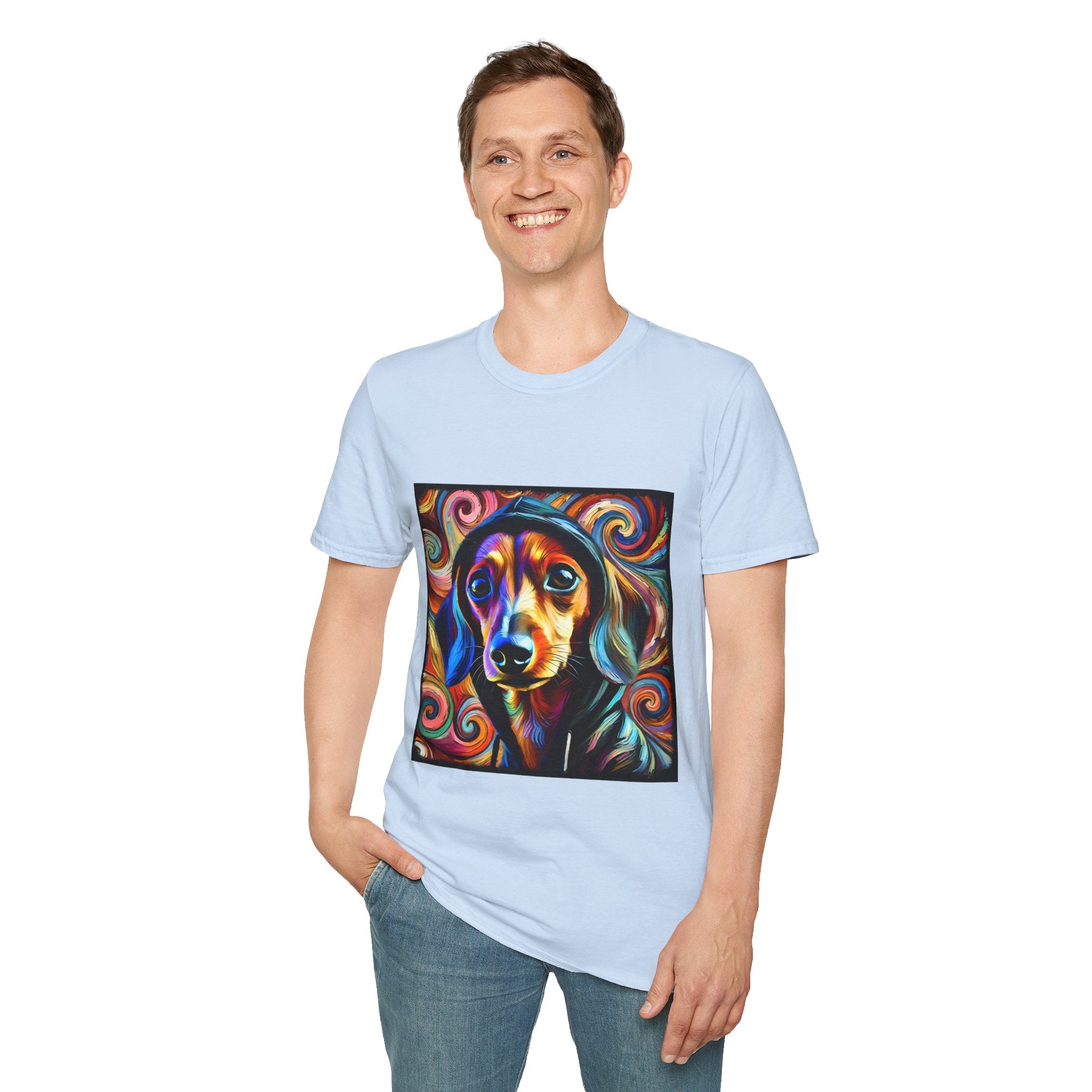 Dachshund Relaxed Swirl | Unisex Dog T-Shirt